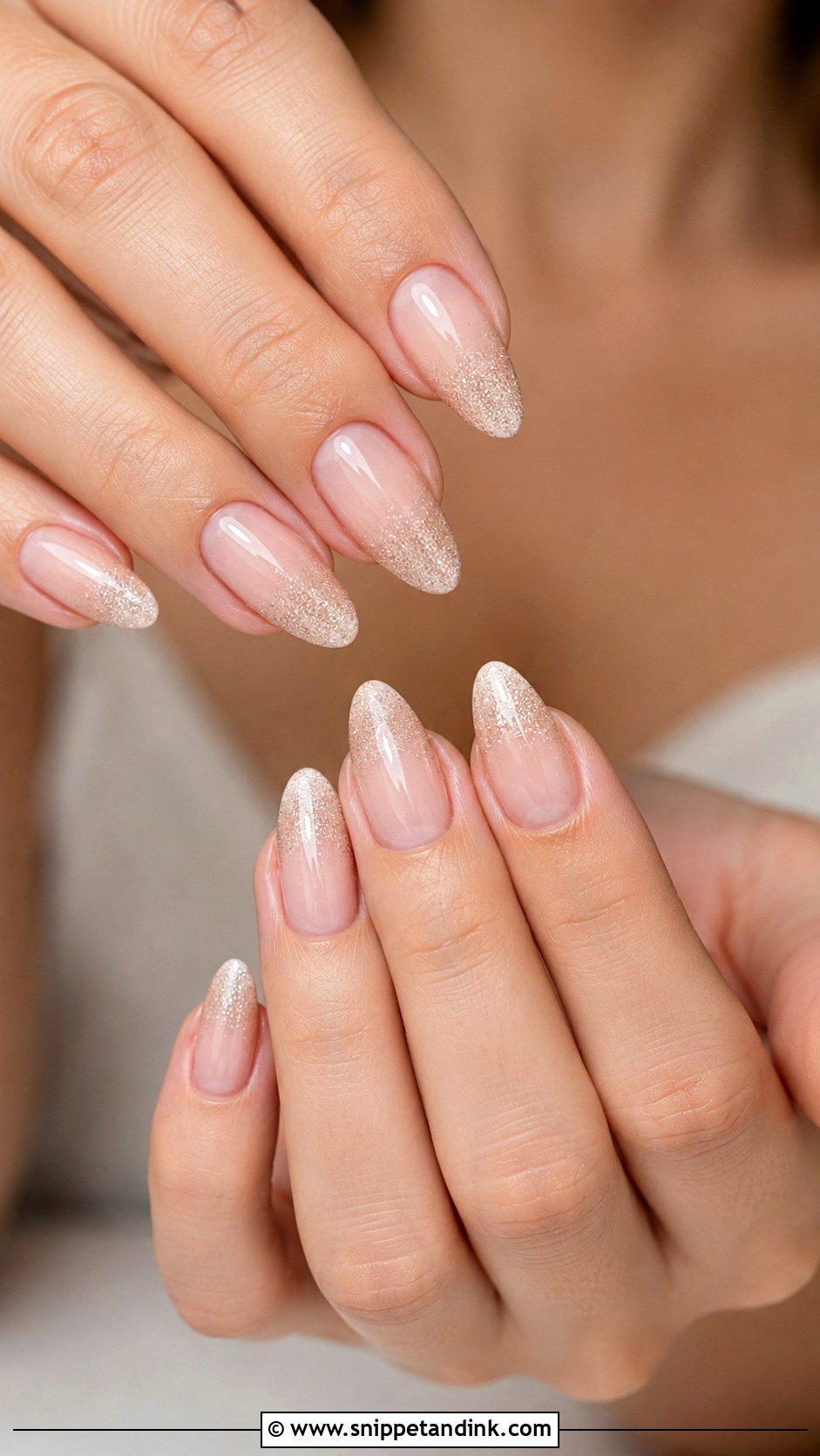 Rose Gold Sparkly Wedding Nails - Snippet and Ink - 20 Sparkly Wedding Nails