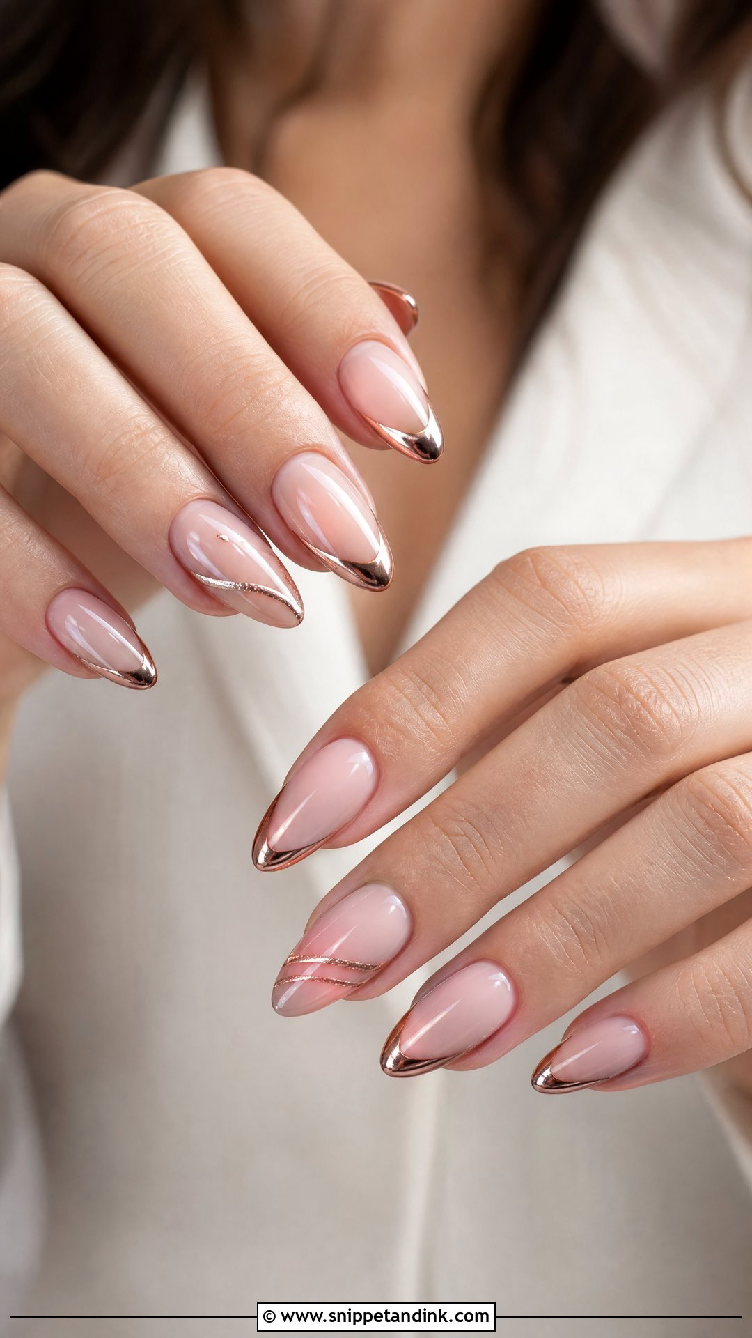Rose Gold Spring Wedding Nails - Snippet and Ink - 25 Spring Wedding Nails