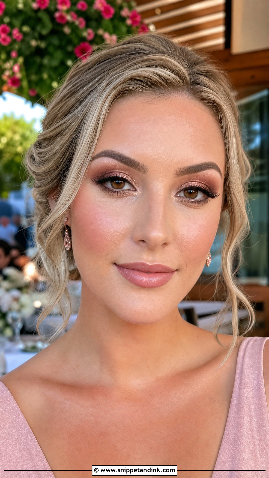 Rose Gold Summer Wedding Makeup for Brown Eyes - Snippet and Ink - 20 Summer Wedding Makeup for Brown Eyes
