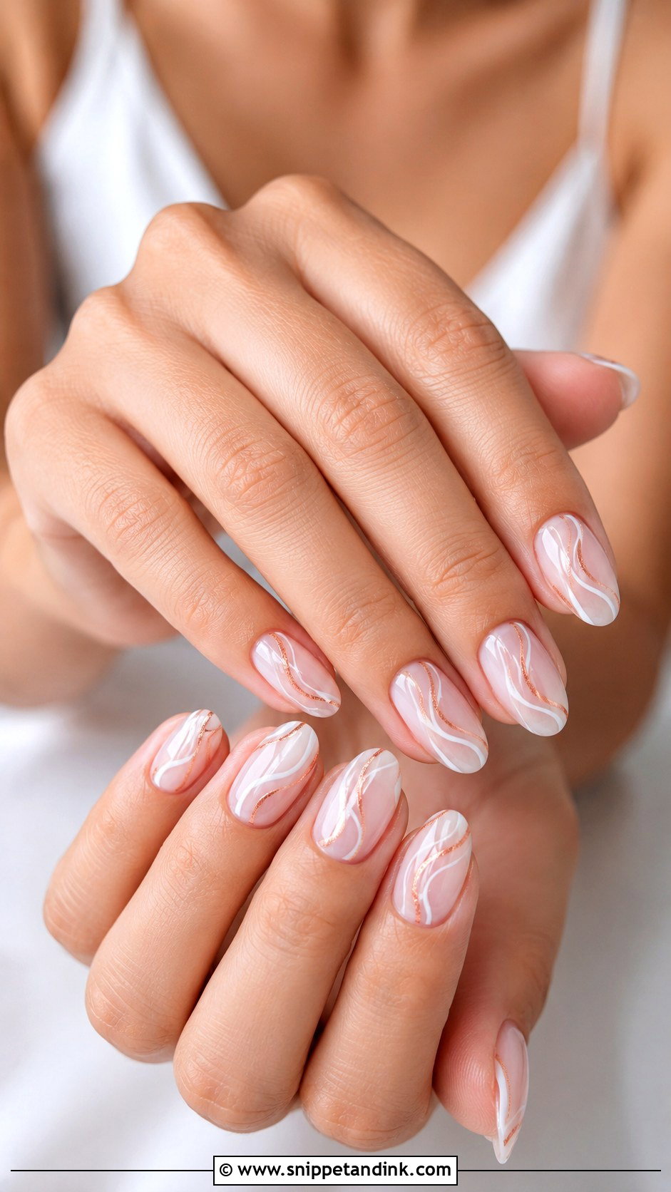 Rose Gold Swirl Wedding Nails - Snippet and Ink - 20 Rose Gold Wedding Nails