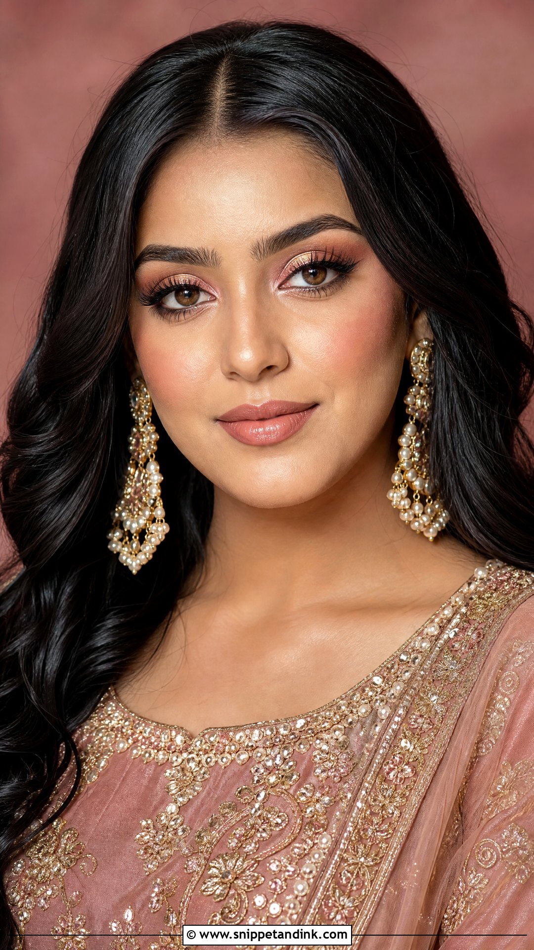 Rose Gold Walima Makeup - Snippet and Ink - 20 Pakistani Bridal Walima Makeup Look Ideas