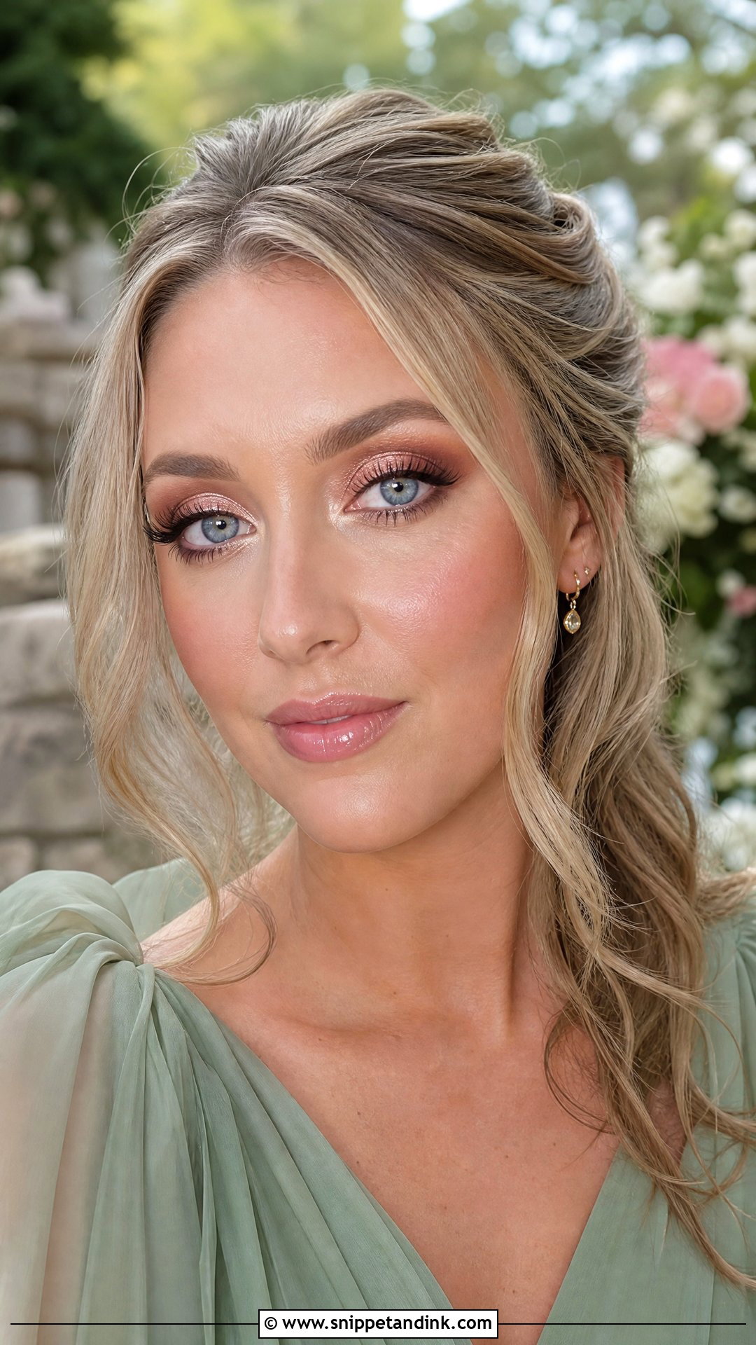 Rose Gold Wedding Guest Makeup For Blue Eyes - Snippet and Ink - 25 Wedding Guest Makeup for Blue Eyes