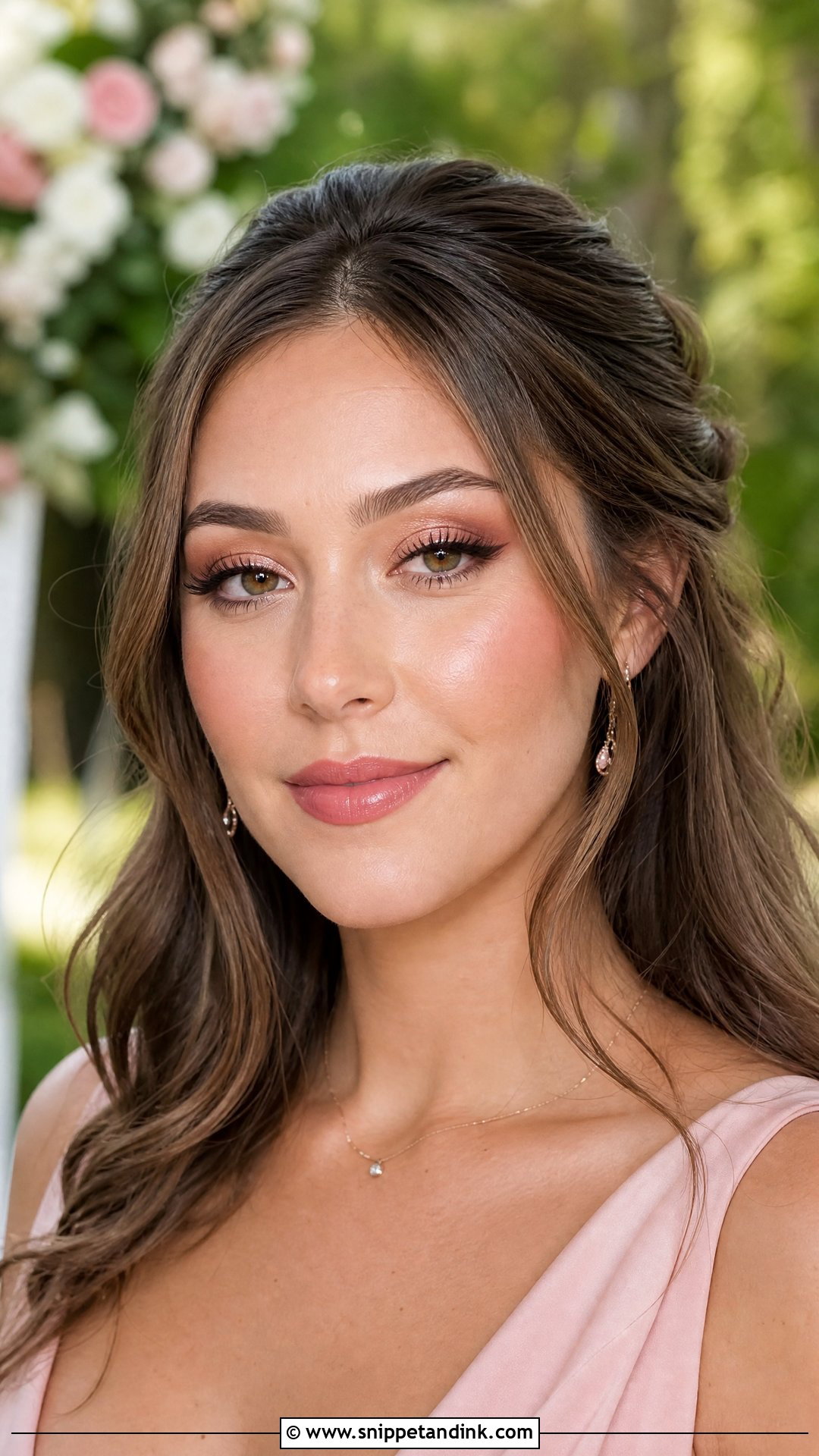 Rose Gold Wedding Guest Makeup For Brunettes - Snippet and Ink - 20 Wedding Guest Makeup Brunette Ideas