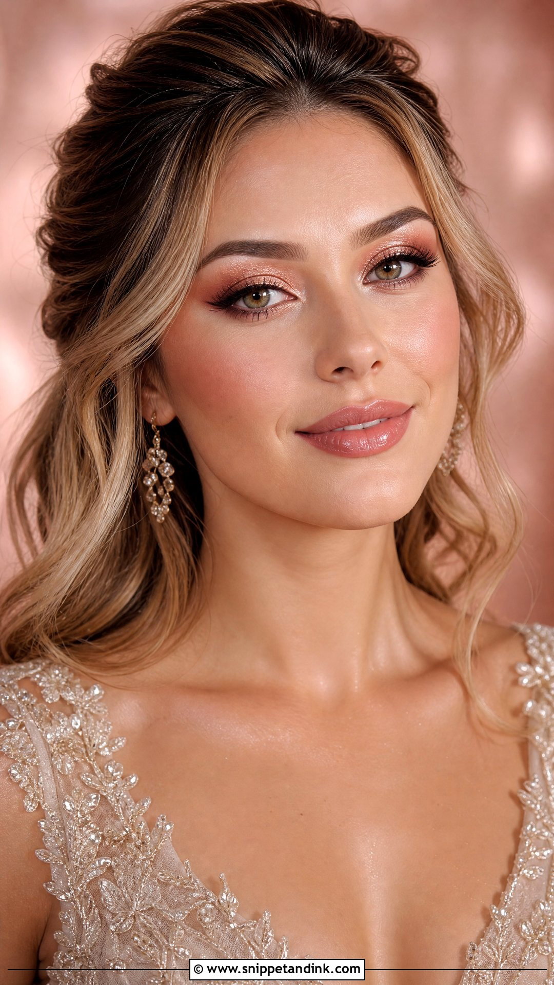 Rose Gold Wedding Makeup - Snippet and Ink - 20 Pink Makeup for Wedding Ideas