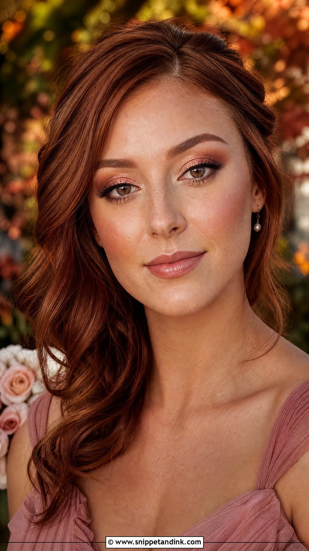 Rose Gold Wedding Makeup - Snippet and Ink - 30 Fall Wedding Makeup Ideas