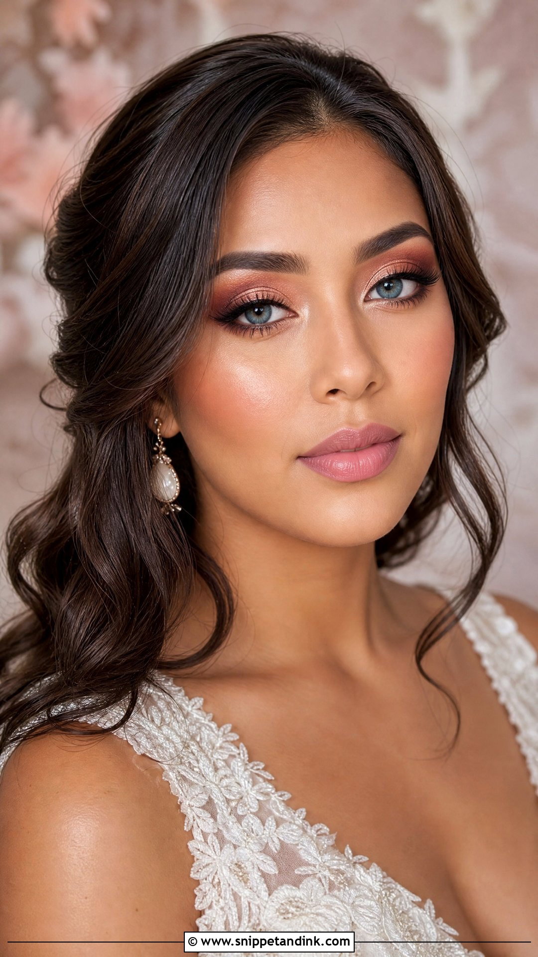Rose Gold Wedding Makeup For Blue Eyes - Snippet and Ink - 20 Simple Wedding Makeup for Blue Eyes