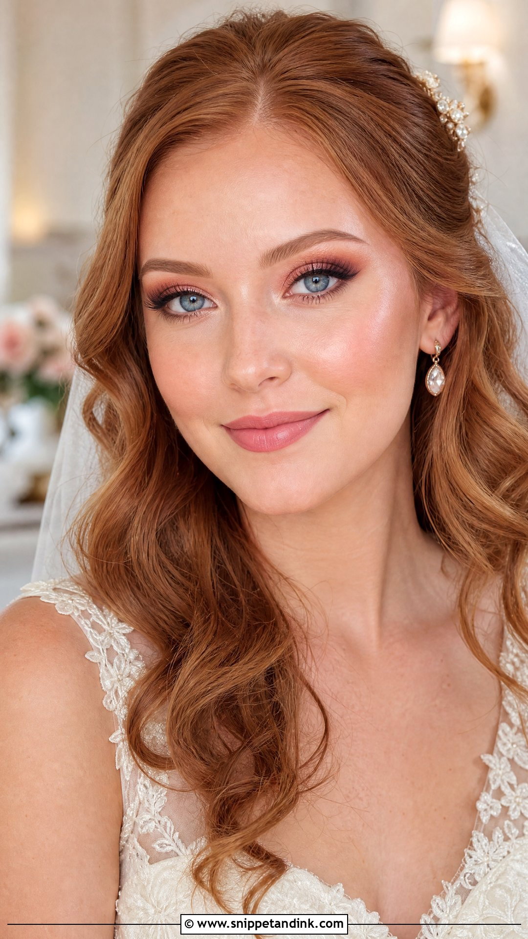 Rose Gold Wedding Makeup For Blue Eyes - Snippet and Ink - 20 Wedding Makeup Looks for Blue Eyes