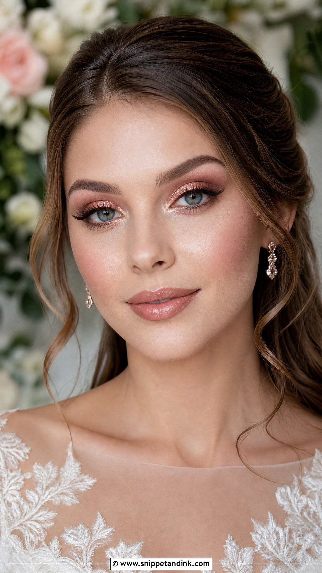Rose Gold Wedding Makeup For Blue Eyes - Snippet and Ink - 25 Natural Glam Wedding Makeup for Blue Eyes
