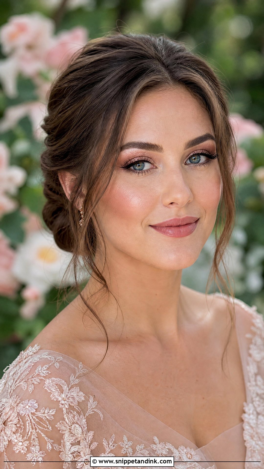 Rose Gold Wedding Makeup For Blue Eyes And Brown Hair - Snippet and Ink - 20 Wedding Makeup for Blue Eyes and Brown Hair