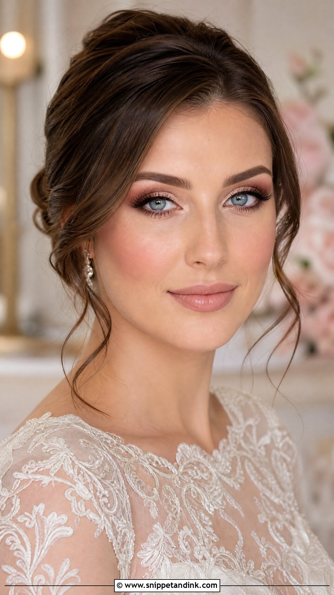 Rose Gold Wedding Makeup For Blue Eyes Brunette - Snippet and Ink - 20 Natural Wedding Makeup for Blue Eyes Brunette