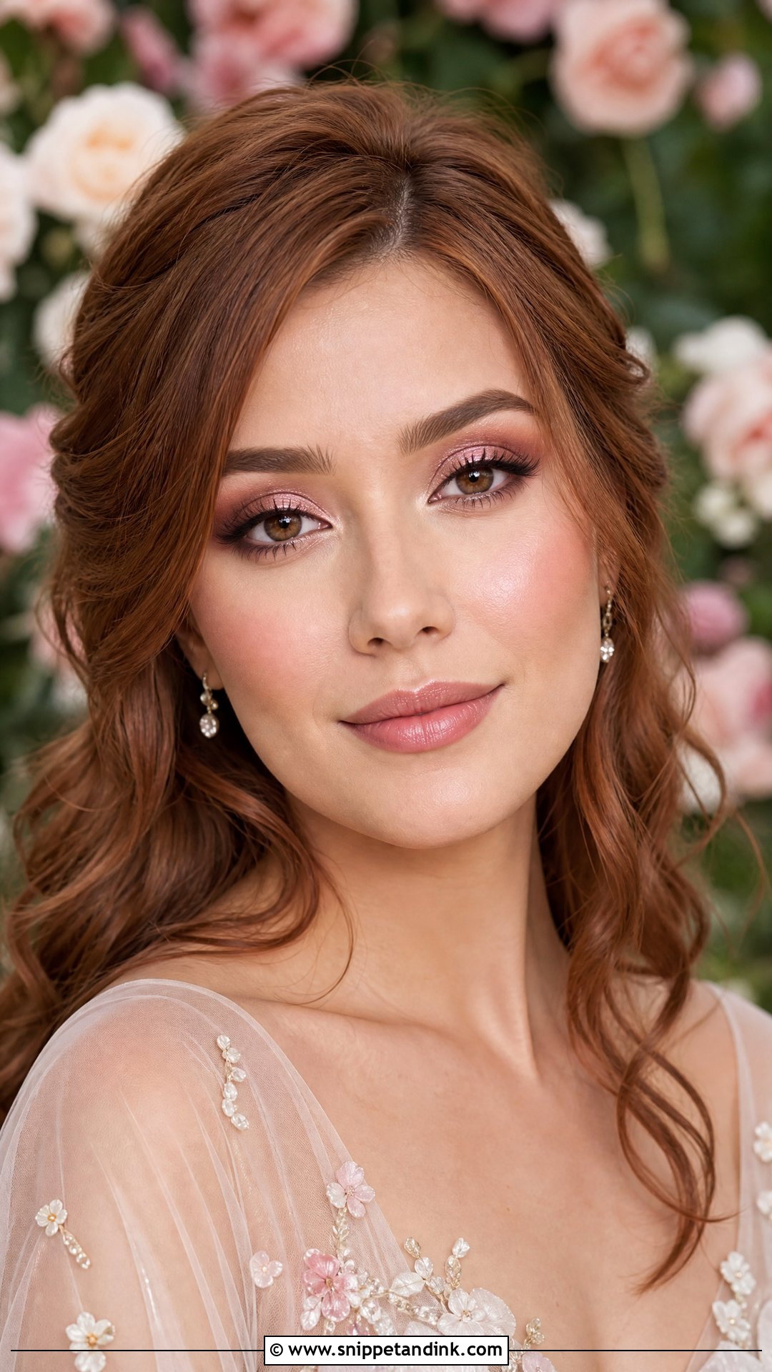 Rose Gold Wedding Makeup For Brown Eyes - Snippet and Ink - 20 Wedding Day Makeup for Bride Brown Eyes