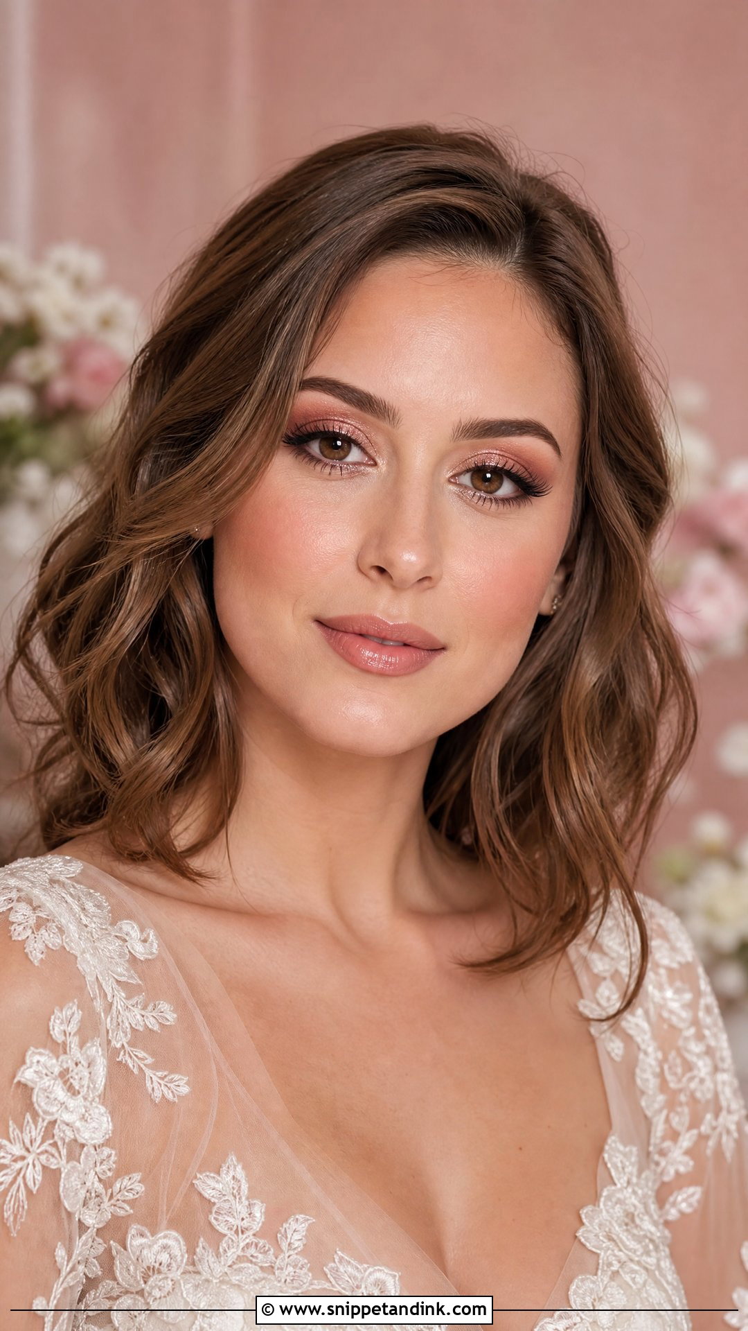Rose Gold Wedding Makeup For Brown Eyes - Snippet and Ink - 20 Wedding Make Up Looks Brides Brown Eyes