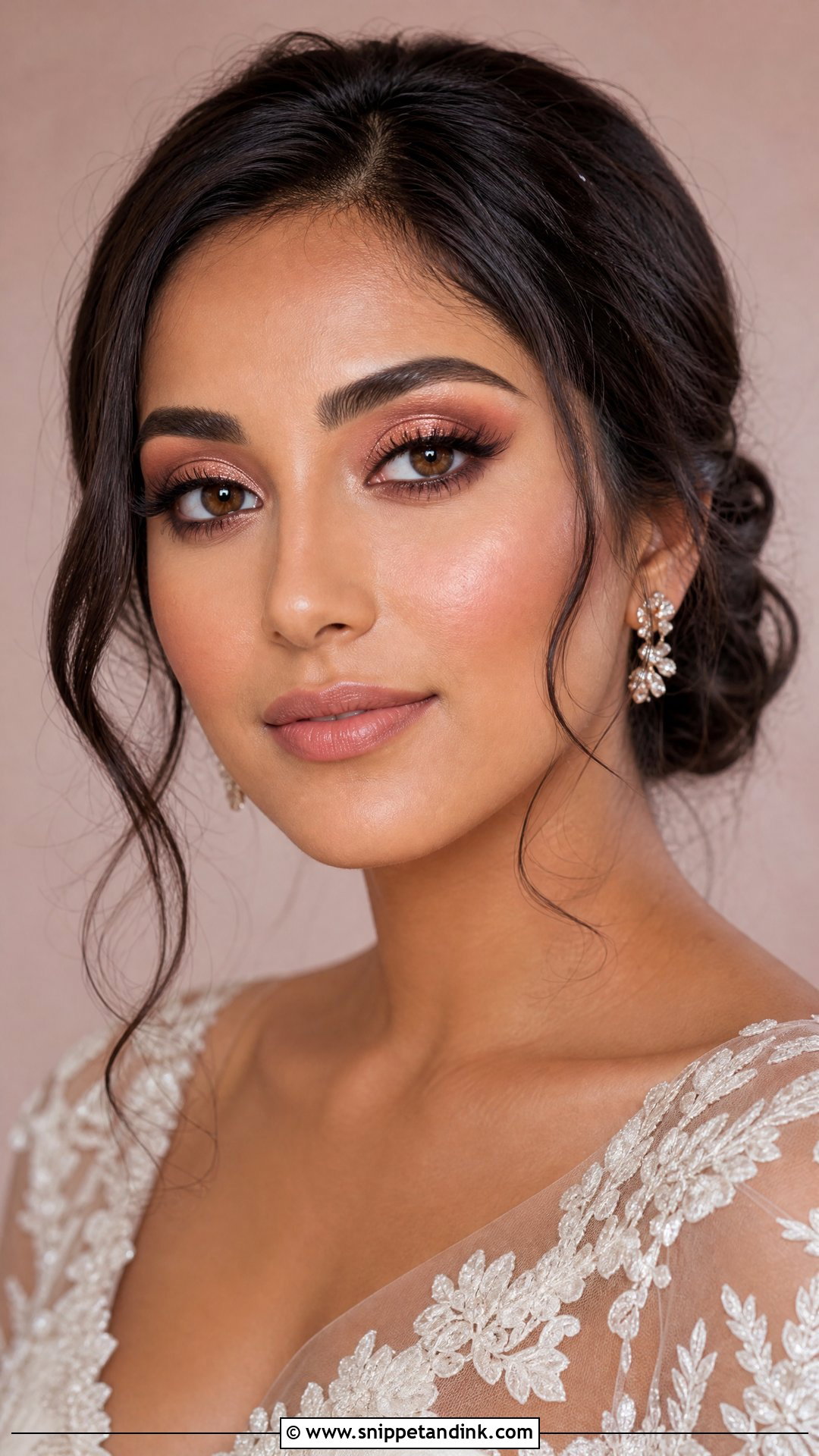 Rose Gold Wedding Makeup For Brown Eyes - Snippet and Ink - 25 Elegant Wedding Makeup for Brown Eyes