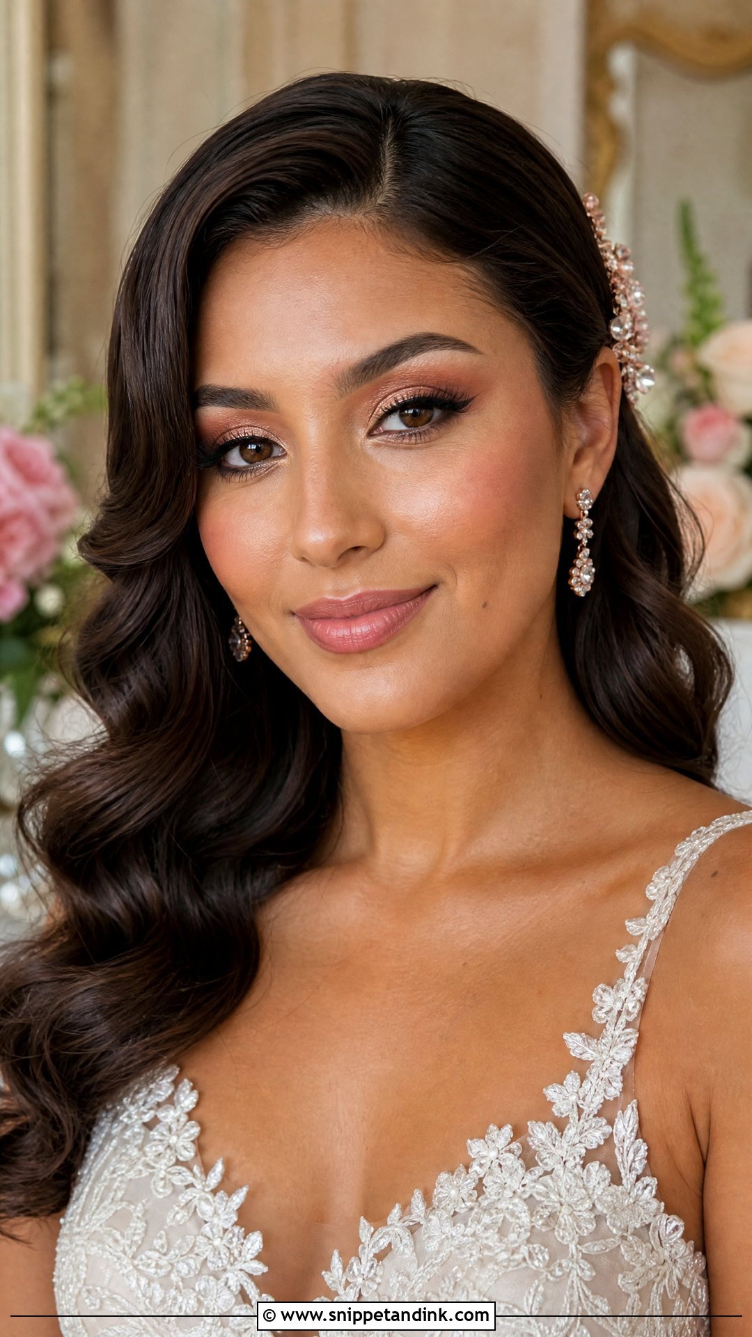 Rose Gold Wedding Makeup For Brown Eyes - Snippet and Ink - 25 Soft Natural Wedding Makeup Looks for Brown Eyes