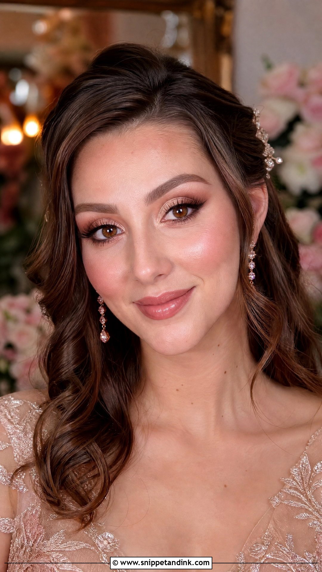 Rose Gold Wedding Makeup For Brown Eyes - Snippet and Ink - 25 Soft Wedding Makeup for Brown Eyes