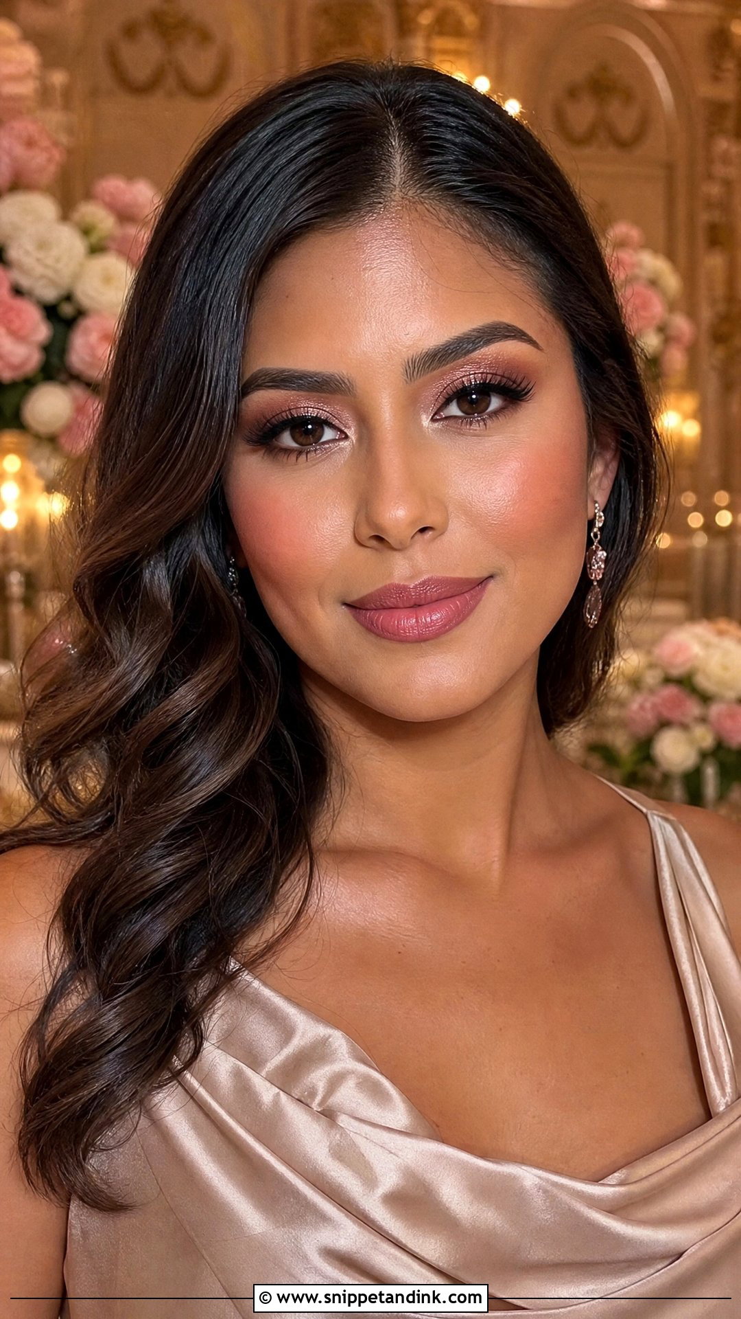 Rose Gold Wedding Makeup For Brown Eyes - Snippet and Ink - 20 Spring Wedding Makeup for Brown Eyes