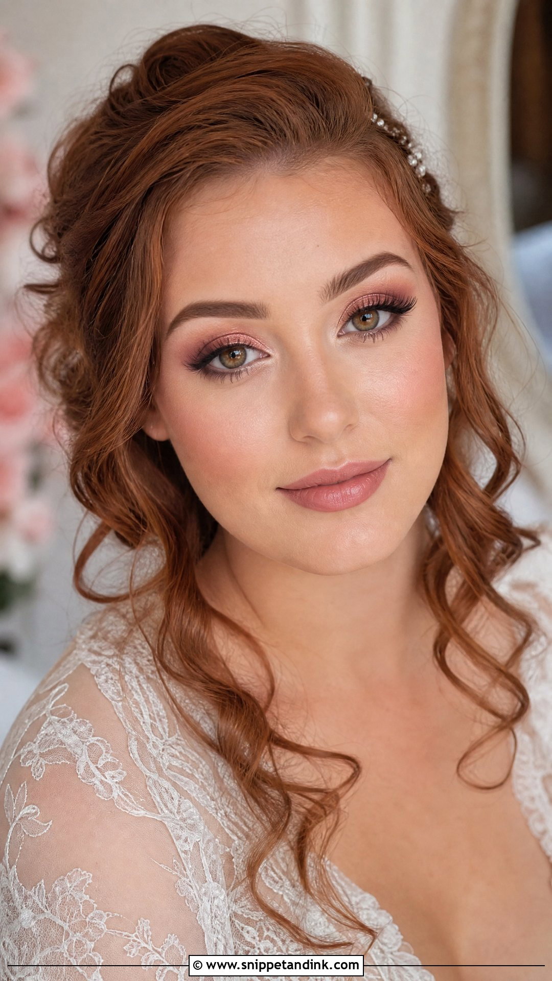 Rose Gold Wedding Makeup For Brown Eyes - Snippet and Ink - 20 Brown Eye Wedding Makeup Ideas