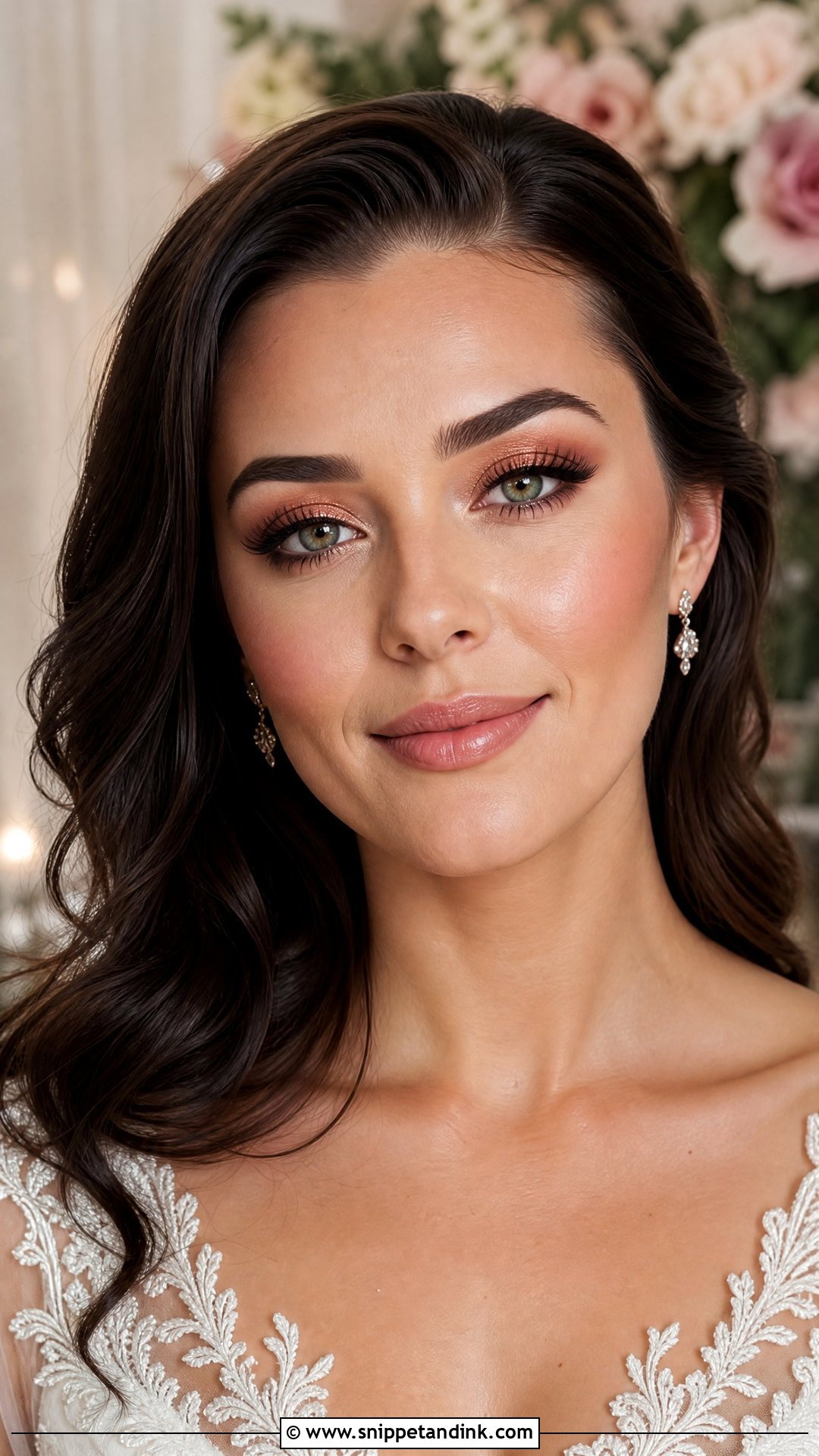 Rose Gold Wedding Makeup For Brunettes - Snippet and Ink - 20 Natural Wedding Makeup Brunette Ideas