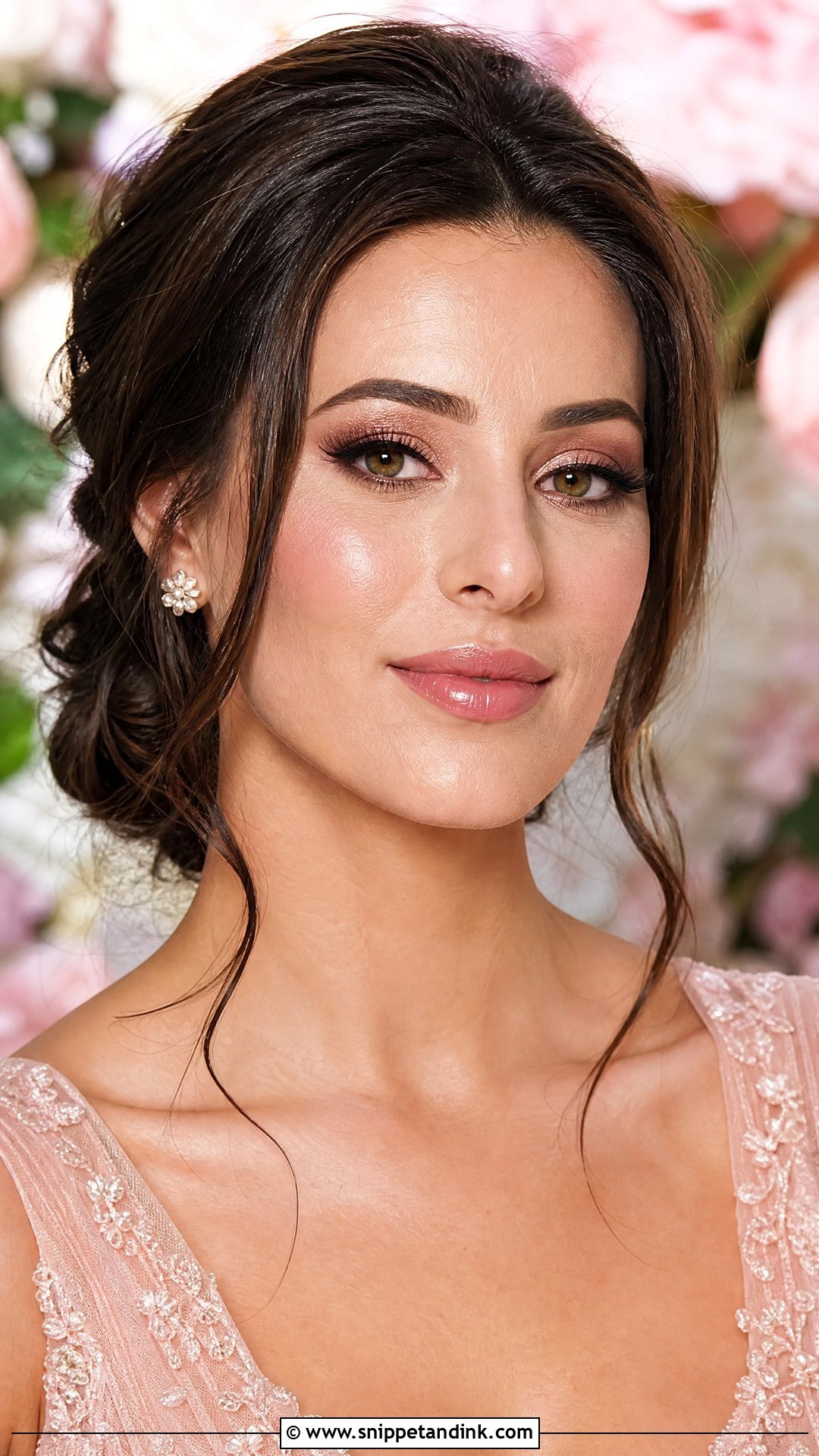 Rose Gold Wedding Makeup For Dark Hair - Snippet and Ink - 20 Wedding Makeup Dark Hair Ideas