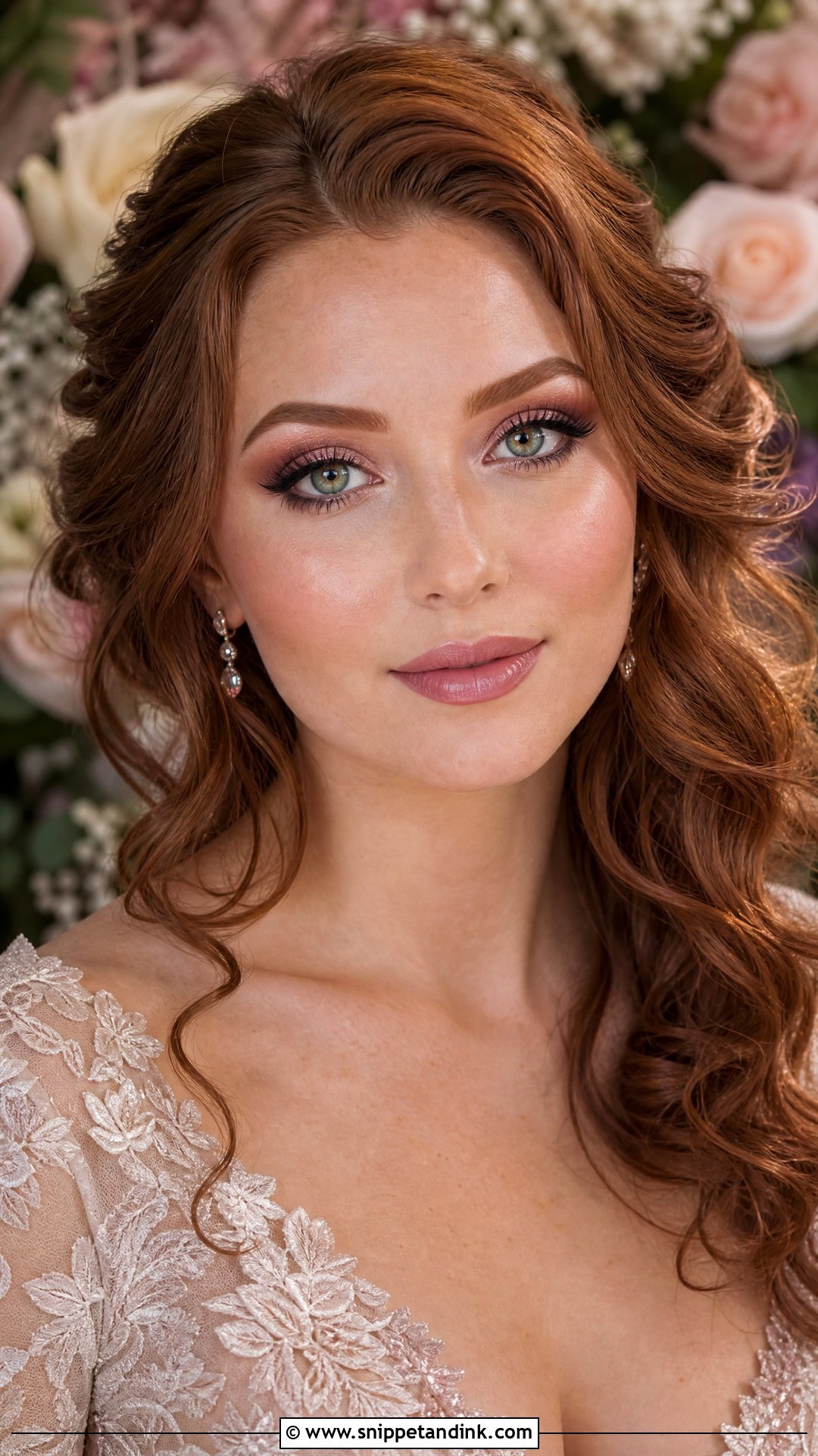 Rose Gold Wedding Makeup For Green Eyes - Snippet and Ink - 20 Glowy Wedding Makeup for Green Eyes