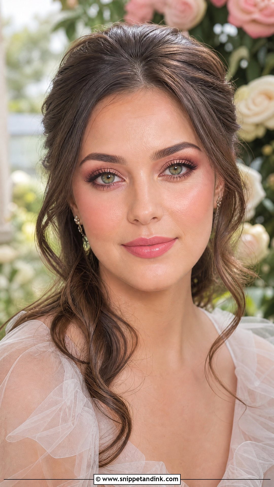Rose Gold Wedding Makeup For Green Eyes - Snippet and Ink - 20 Wedding Makeup for Green Eyes and Brown Hair