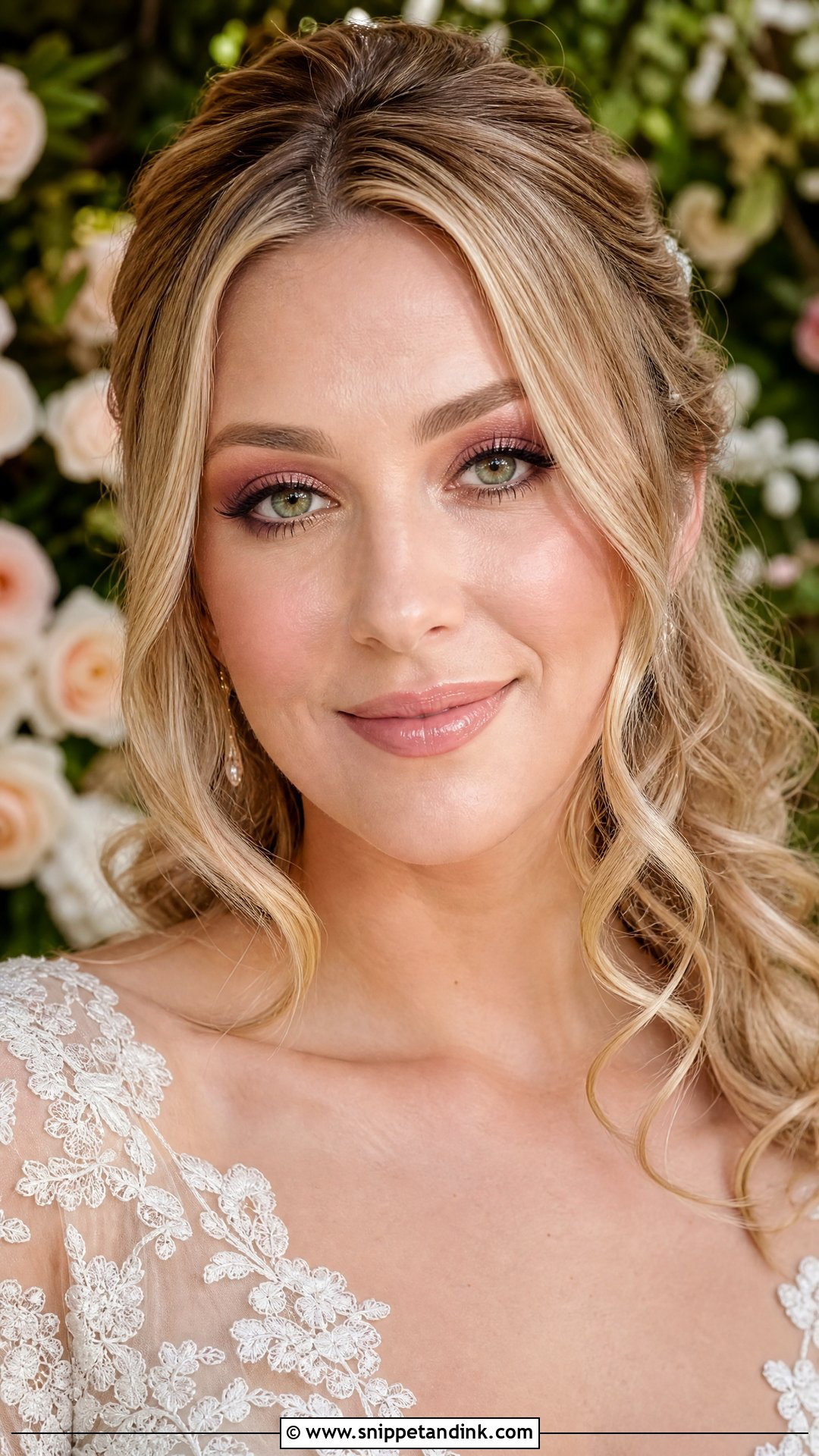 Rose Gold Wedding Makeup Look For Green Eyes - Snippet and Ink - 20 Wedding Makeup Looks for Green Eyes