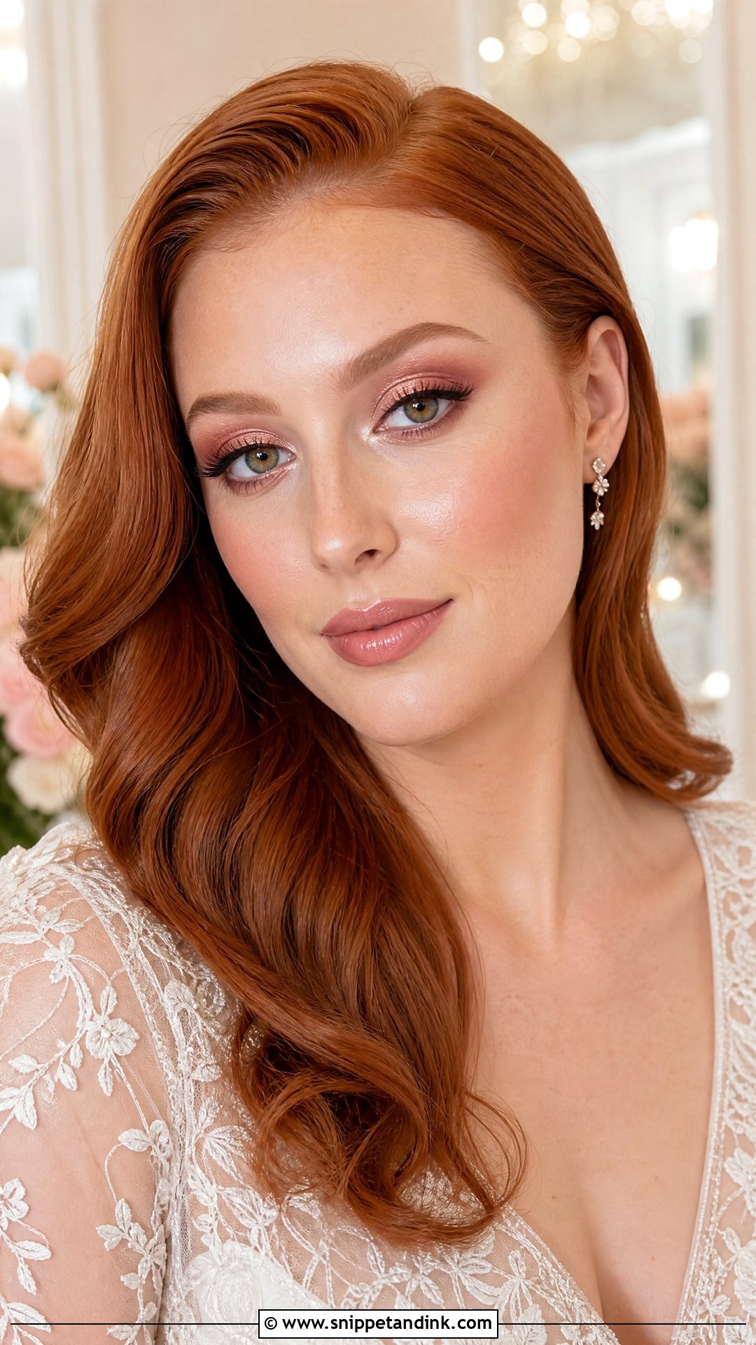 Rose Gold Wedding Makeup for Redheads - Snippet and Ink - 20 Wedding Makeup for Redheads