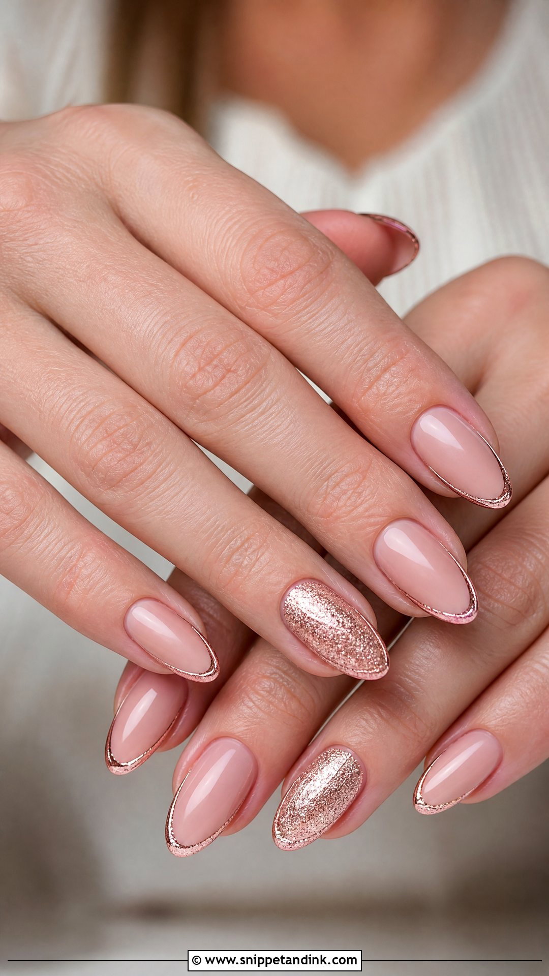 Rose Gold Wedding Nails - Snippet and Ink - 25 Cute Wedding Nails