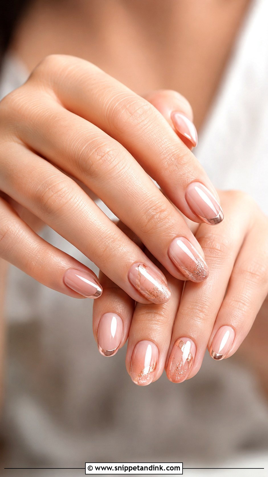 Rose Gold Wedding Nails - Snippet and Ink - 20 Classy Wedding Nails Design