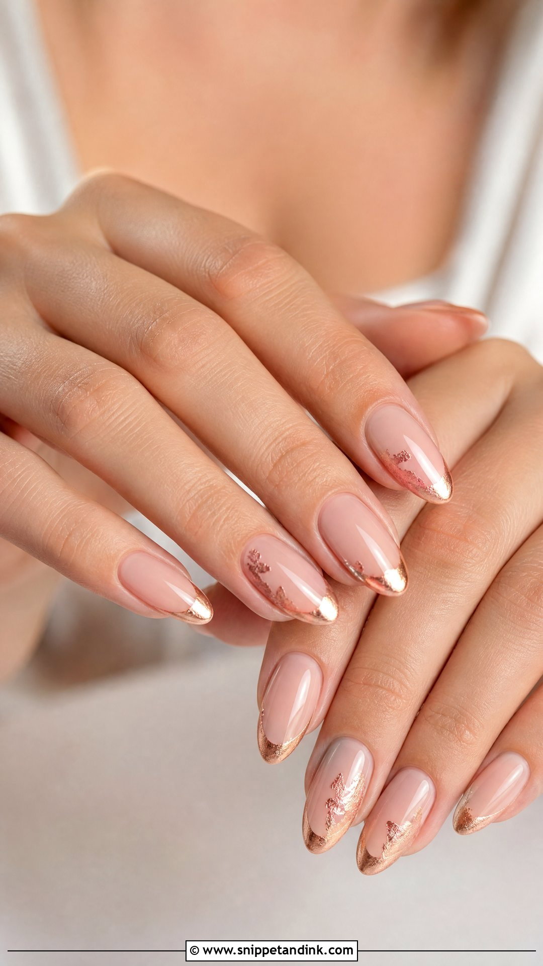 Rose Gold Wedding Nails - Snippet and Ink - 25 Elegant Wedding Nails