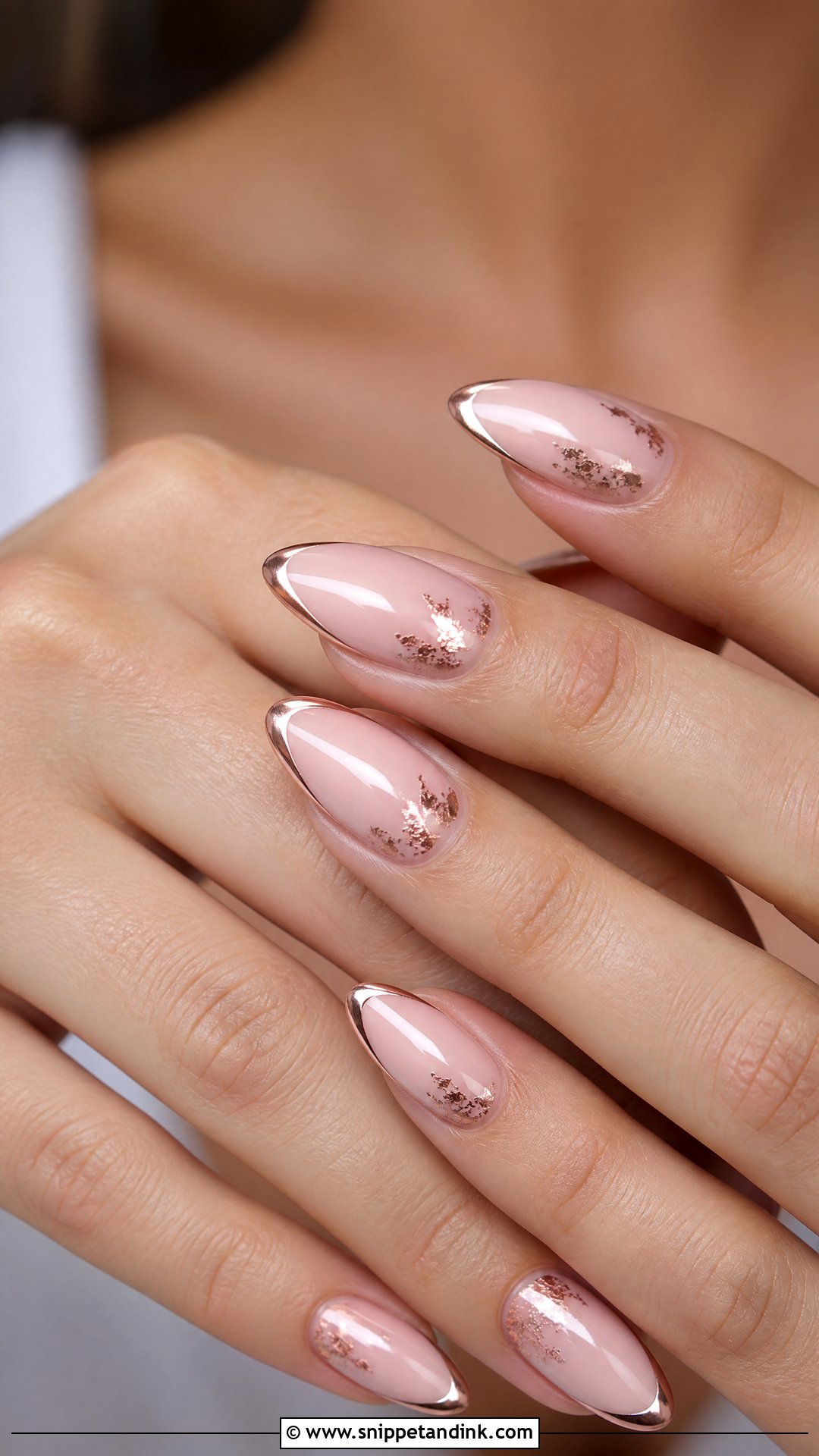Rose Gold Wedding Nails - Snippet and Ink - 25 Gold Wedding Nails