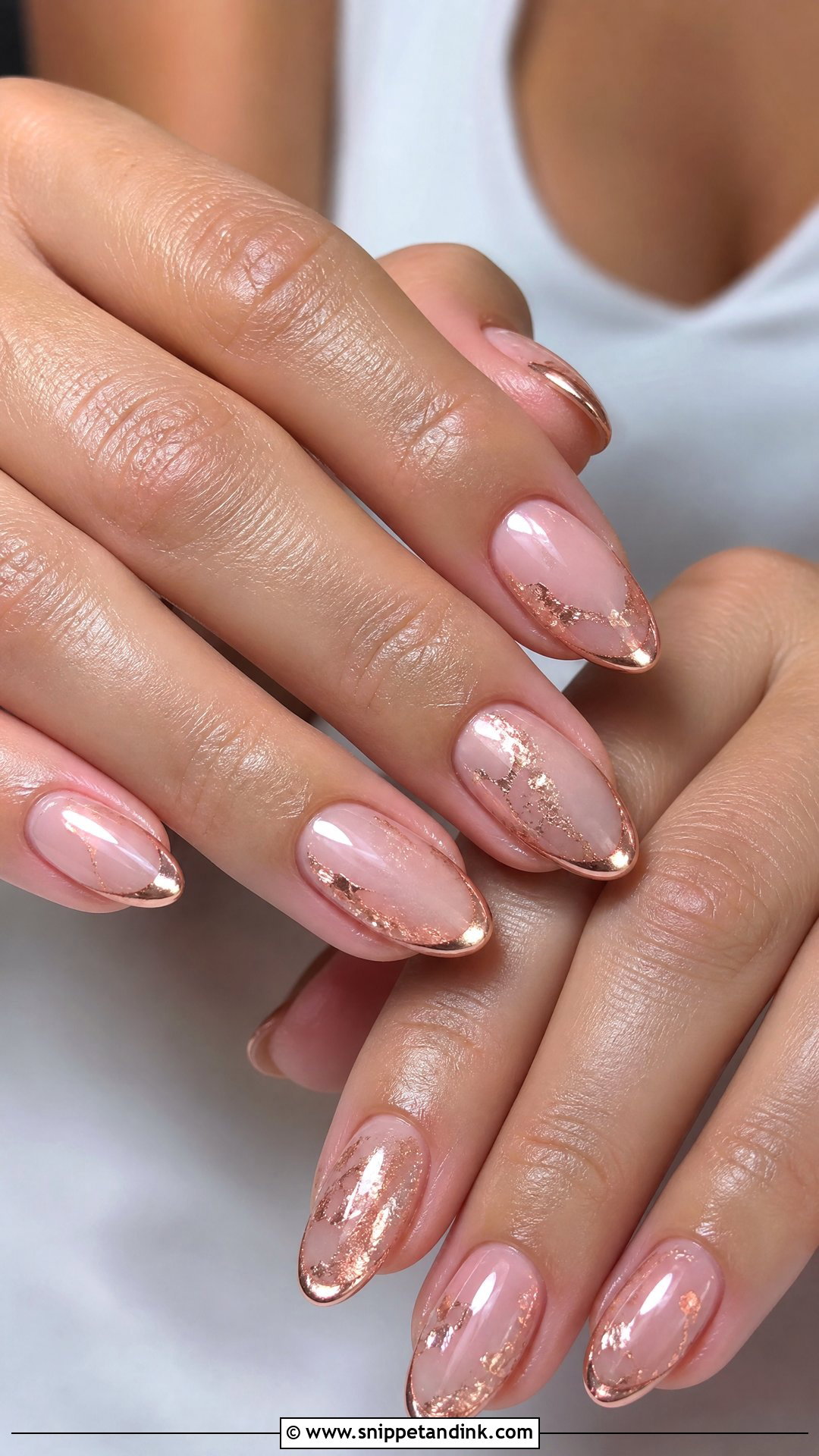 Rose Gold Wedding Nails - Snippet and Ink - 25 Nail Wedding for Bride Ideas