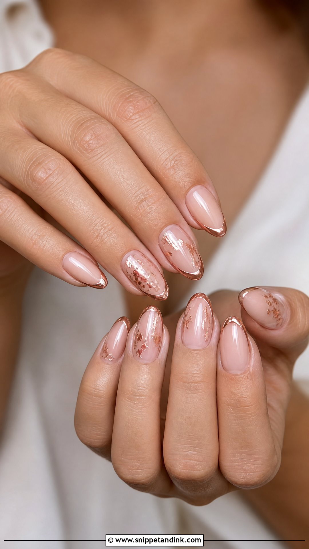 Rose Gold Wedding Nails - Snippet and Ink - 25 Wedding Nail Art Design Ideas