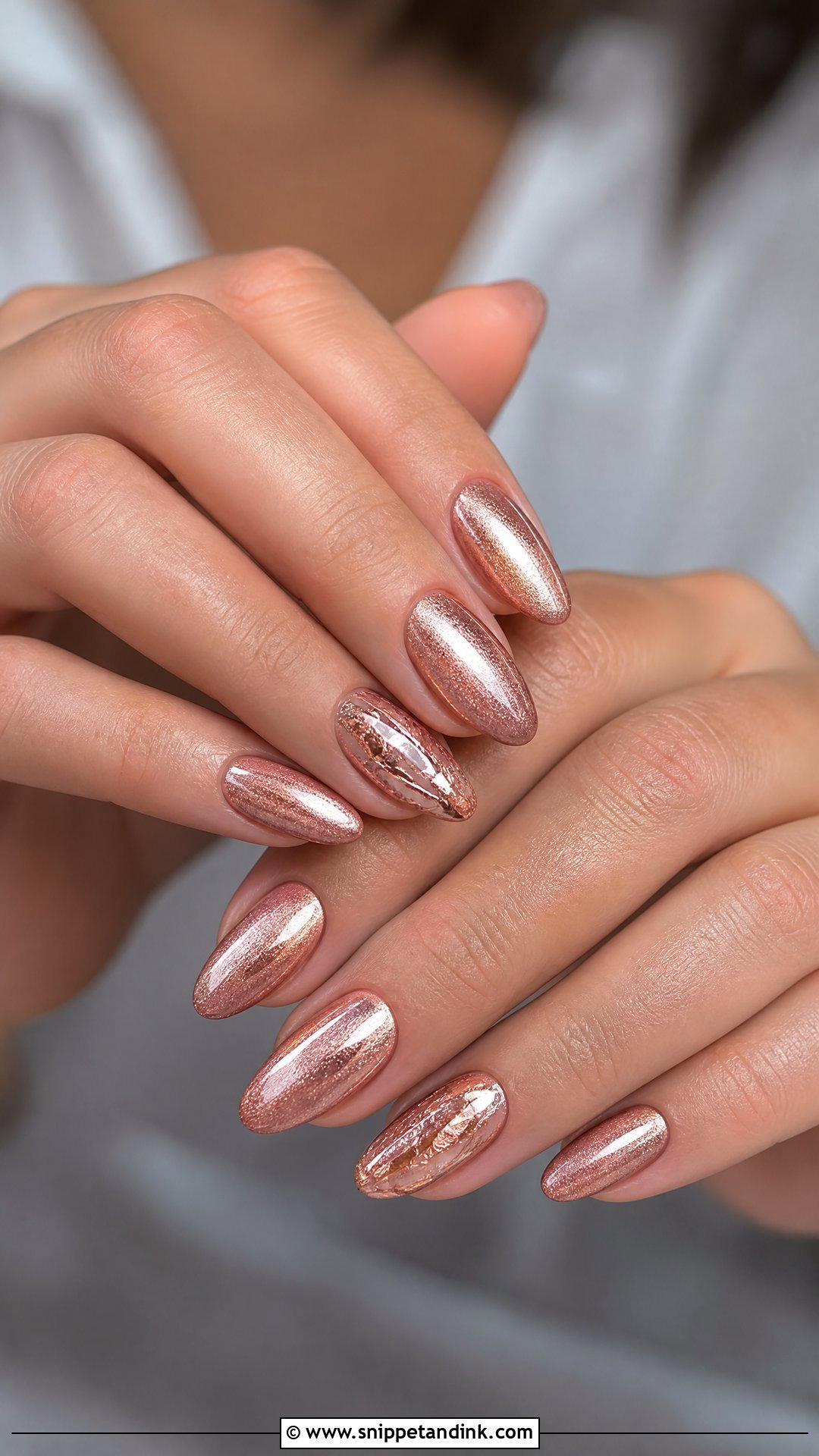 Rose Gold Wedding Nails - Snippet and Ink - 25 Wedding Party Nails