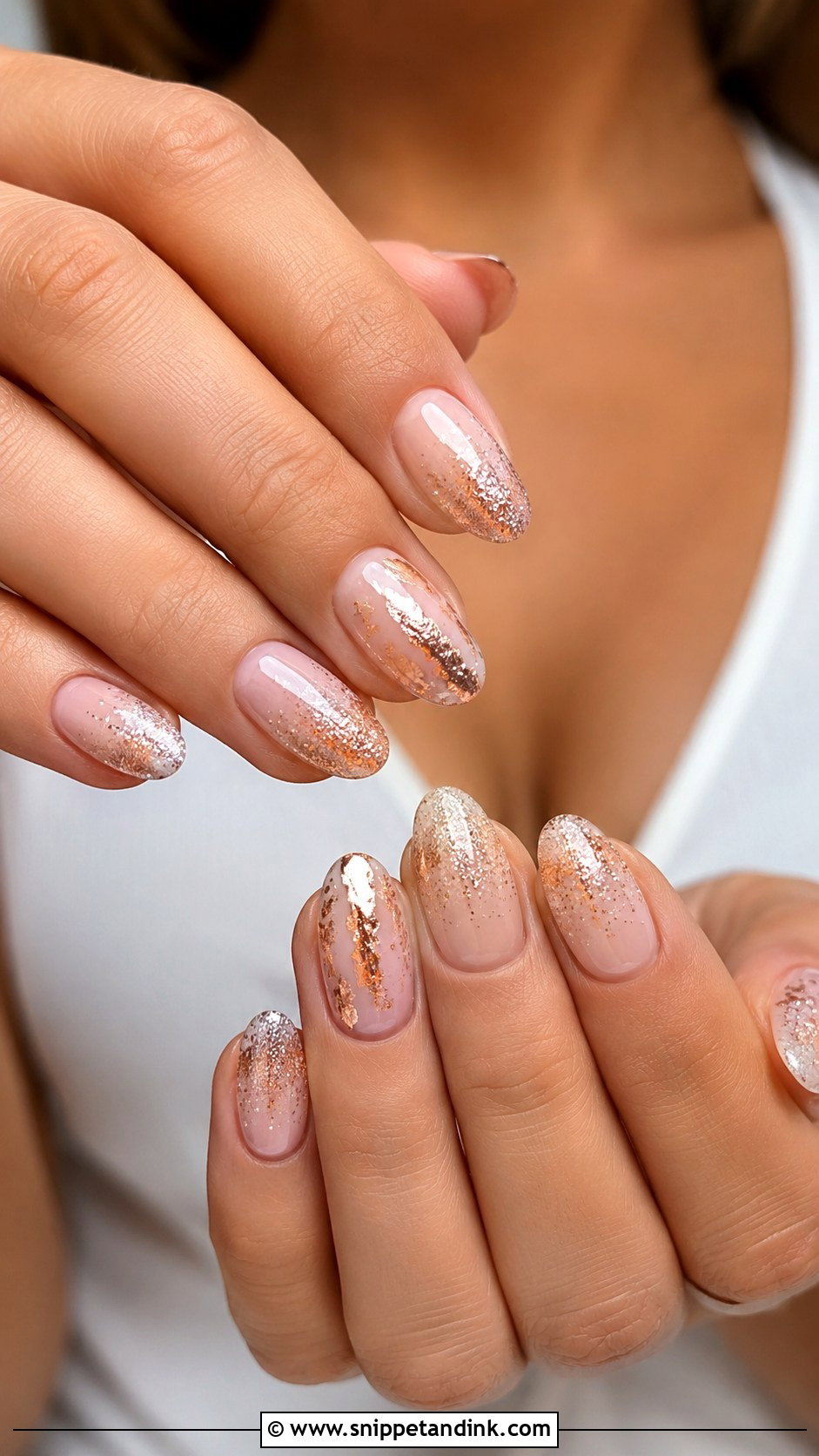 Rose Gold Wedding Nails - Snippet and Ink - 30 Best Wedding Nails Brides