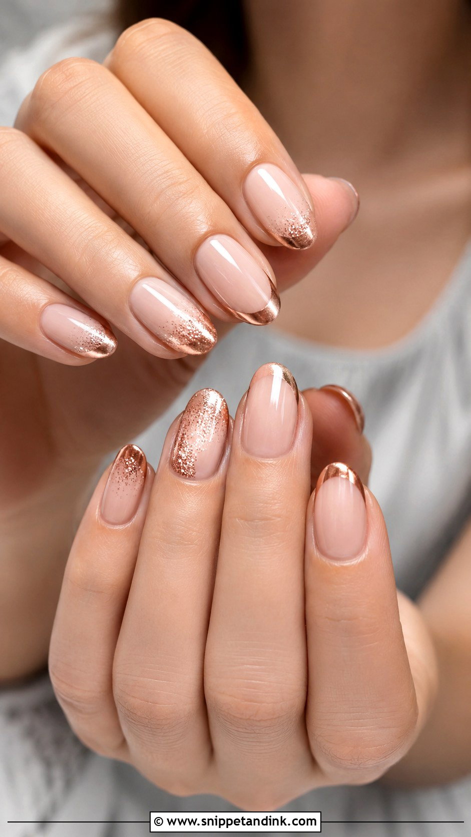 Rose Gold Wedding Nails - Snippet and Ink - 30 Classic Wedding Nails