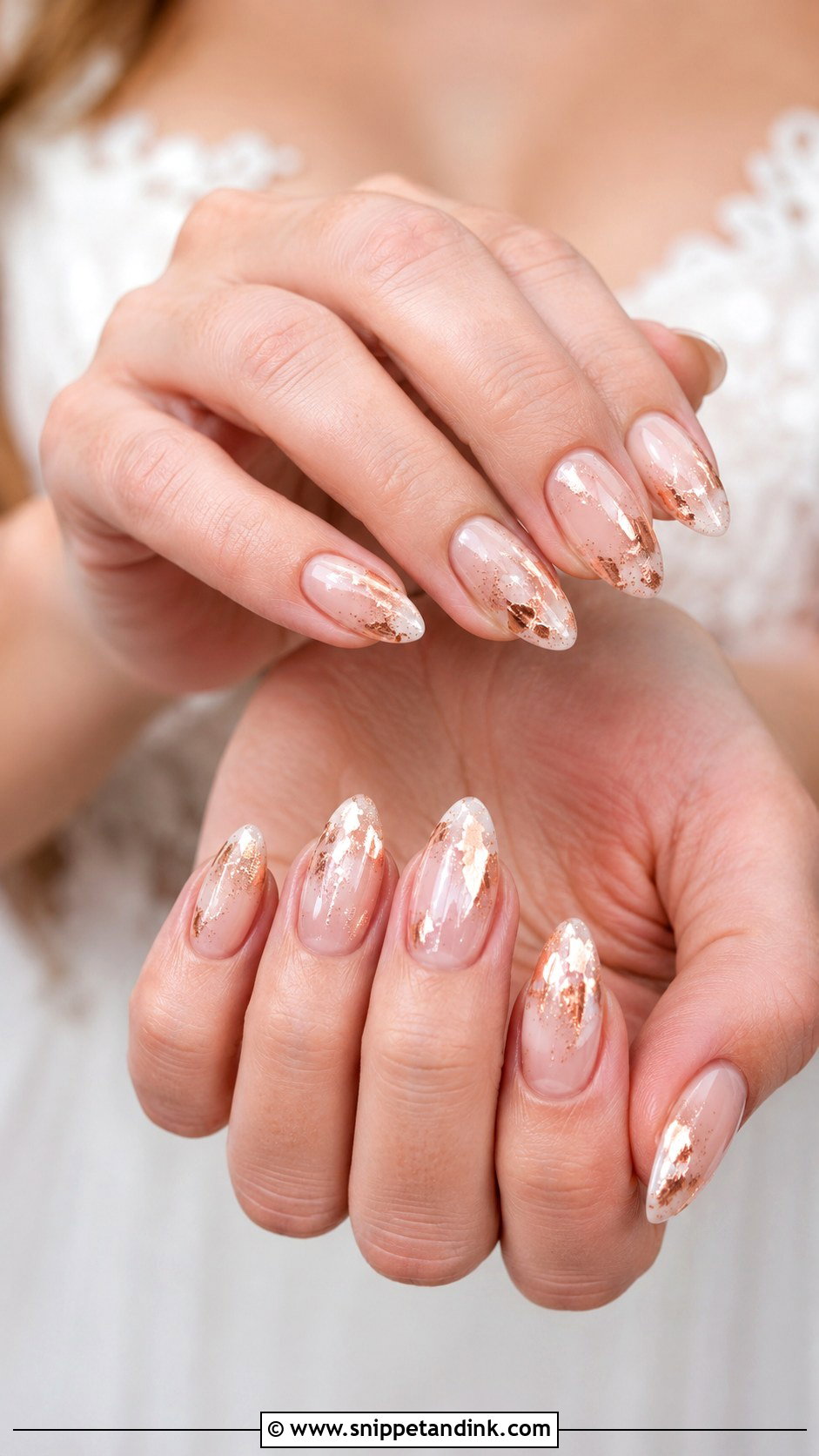 Rose Gold Wedding Nails - Snippet and Ink - 30 Elegant Wedding Nails for Bride