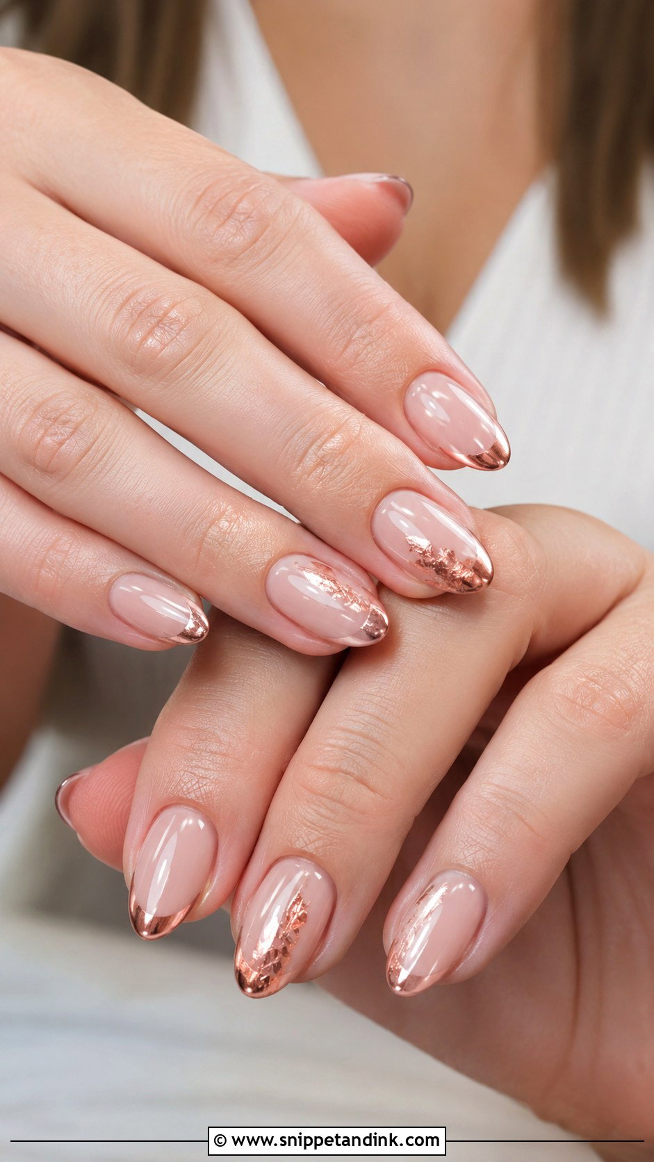 Rose Gold Wedding Nails - Snippet and Ink - 30 Nail Art for Wedding Ideas