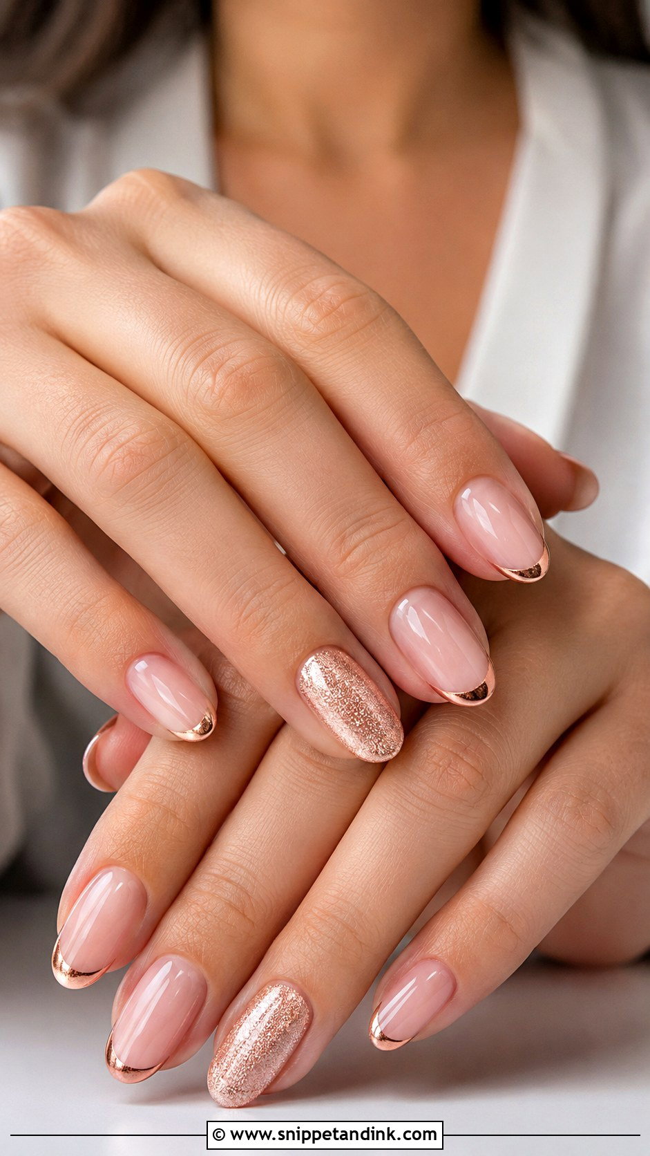 Rose Gold Wedding Nails - Snippet and Ink - 20 Nail Design for Wedding Ideas