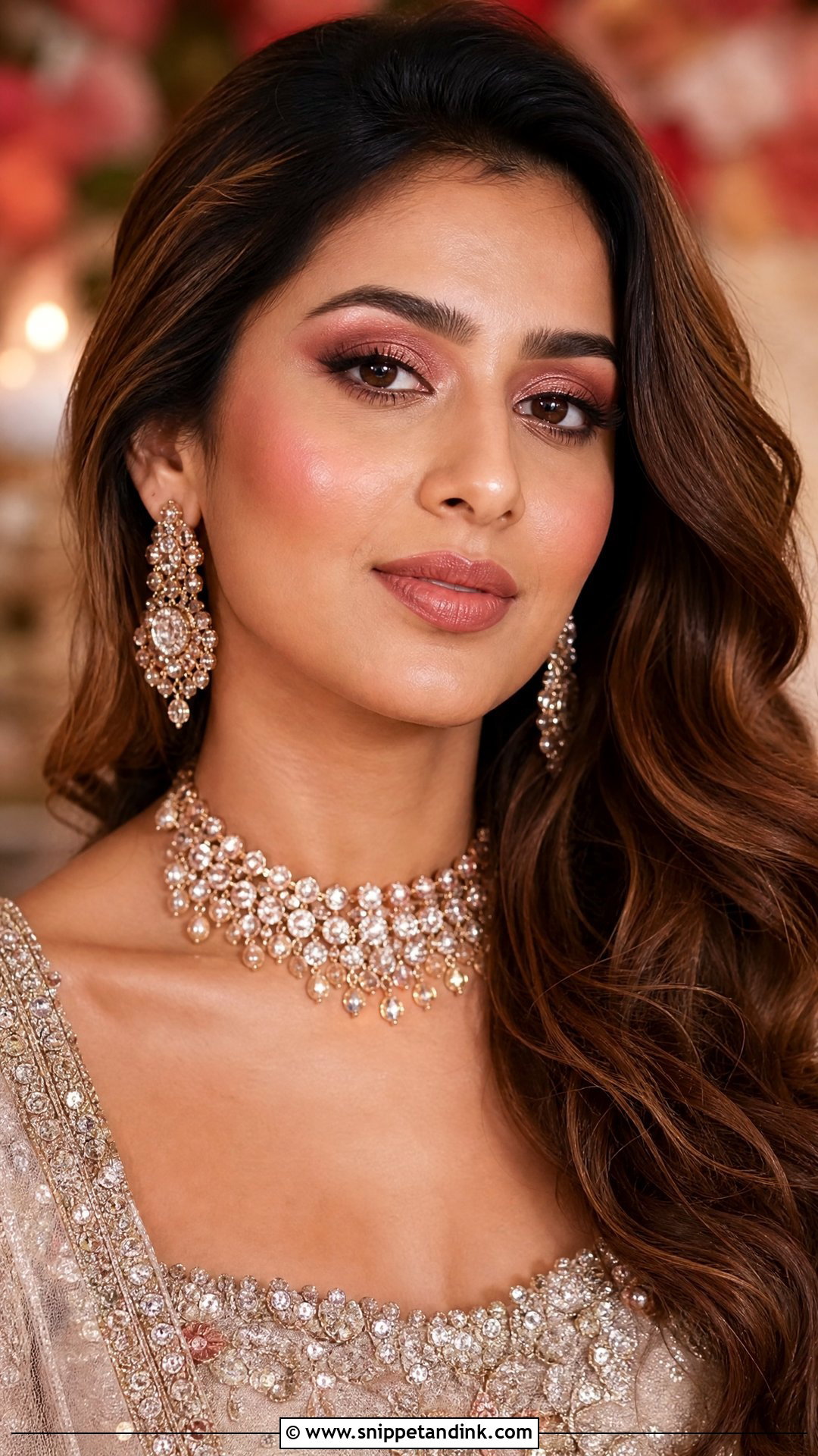 Rose Gold Winter Bridal Makeup - Snippet and Ink - 20 Winter Bridal Makeup Ideas