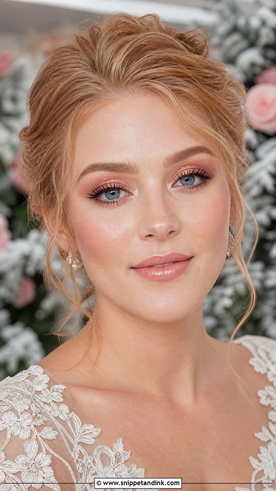 Rose Gold Winter Wedding Makeup For Blue Eyes - Snippet and Ink - 20 Winter Wedding Makeup for Blue Eyes