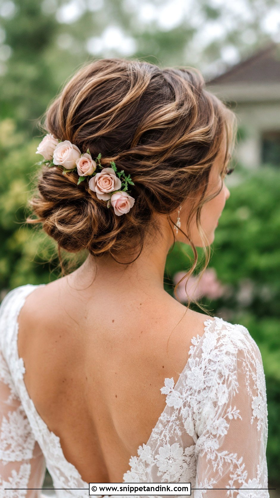 Rose Hair Accessory Bridal Hairstyle - Snippet and Ink - 20 Flower Hair Accessories Wedding Ideas