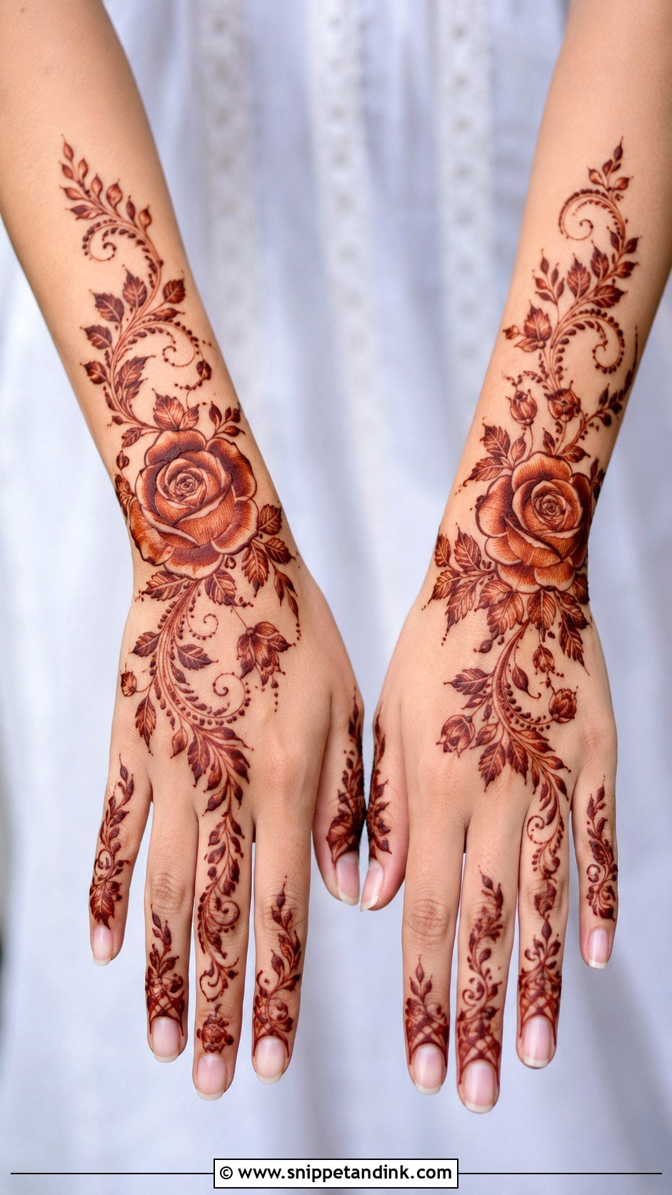 Rose Mehndi Design 2018 - Snippet and Ink - 35 Mehndi Designs 2018