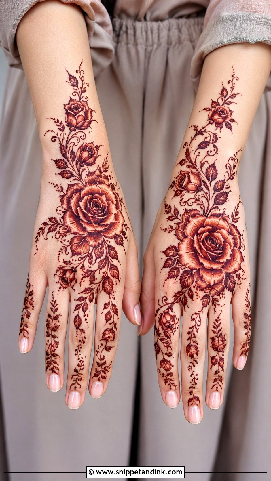 Rose Mehndi Design - Snippet and Ink - 35 Beautiful Mehndi Design Ideas