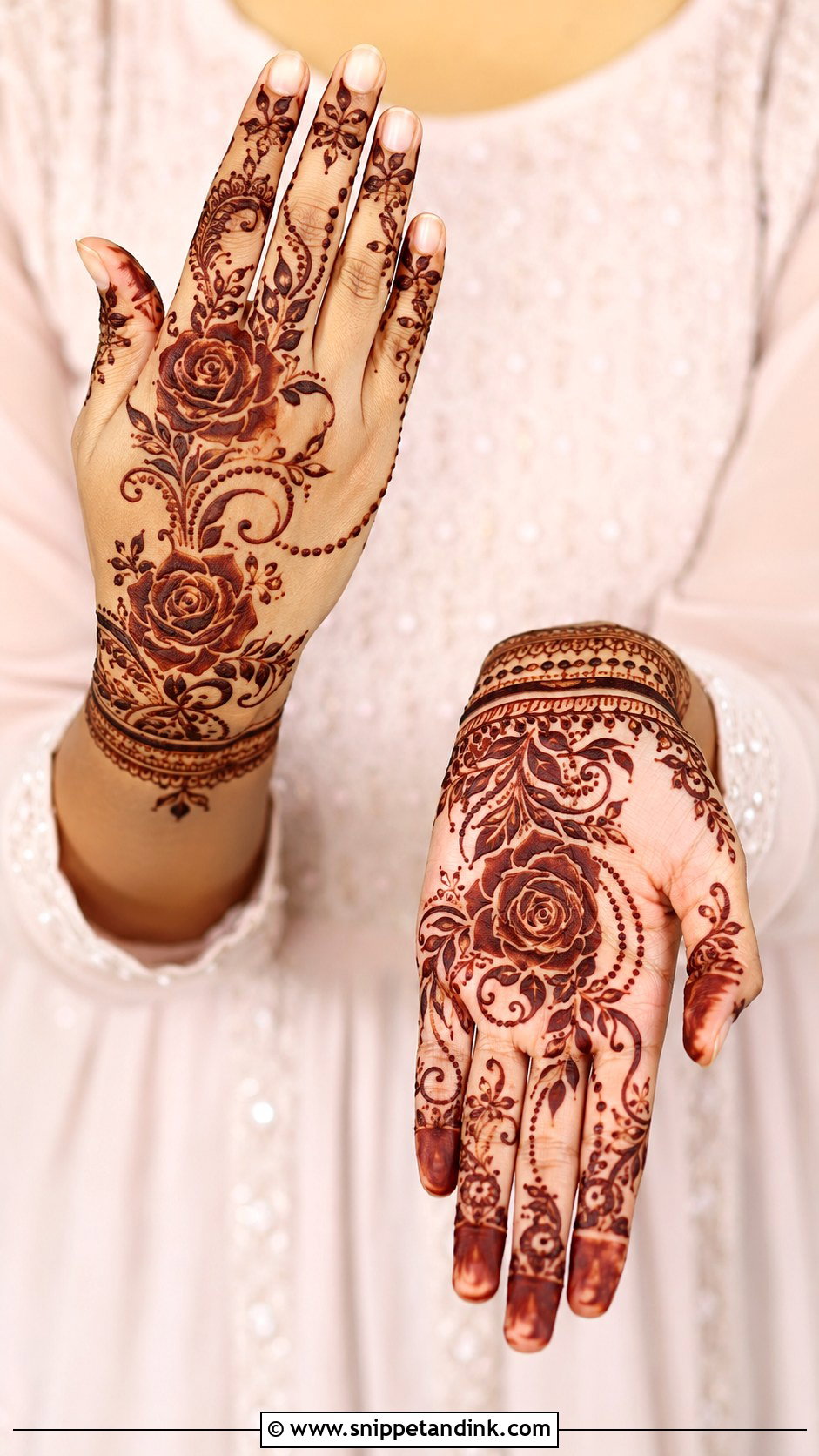Rose Mehndi Design For Hands - Snippet and Ink - 35 Mehndi Designs for Hands