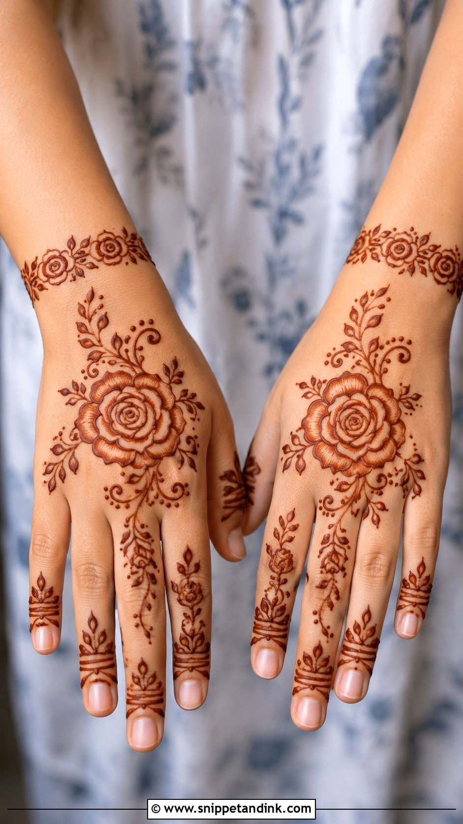 Rose Mehndi Design for Kids - Snippet and Ink - 35 Mehndi Designs for Kids