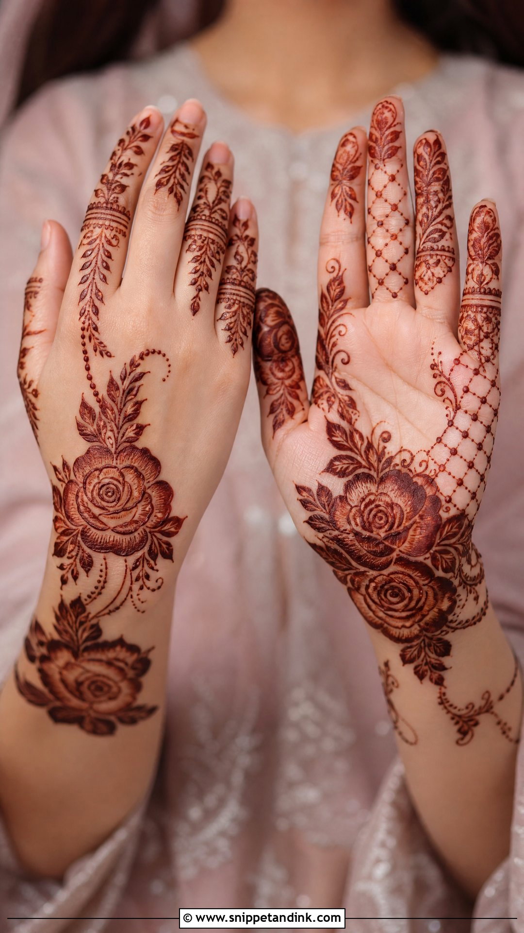 Rose Mehndi Design for Sister Wedding - Snippet and Ink - 25 Mehndi Designs for Sisters Wedding