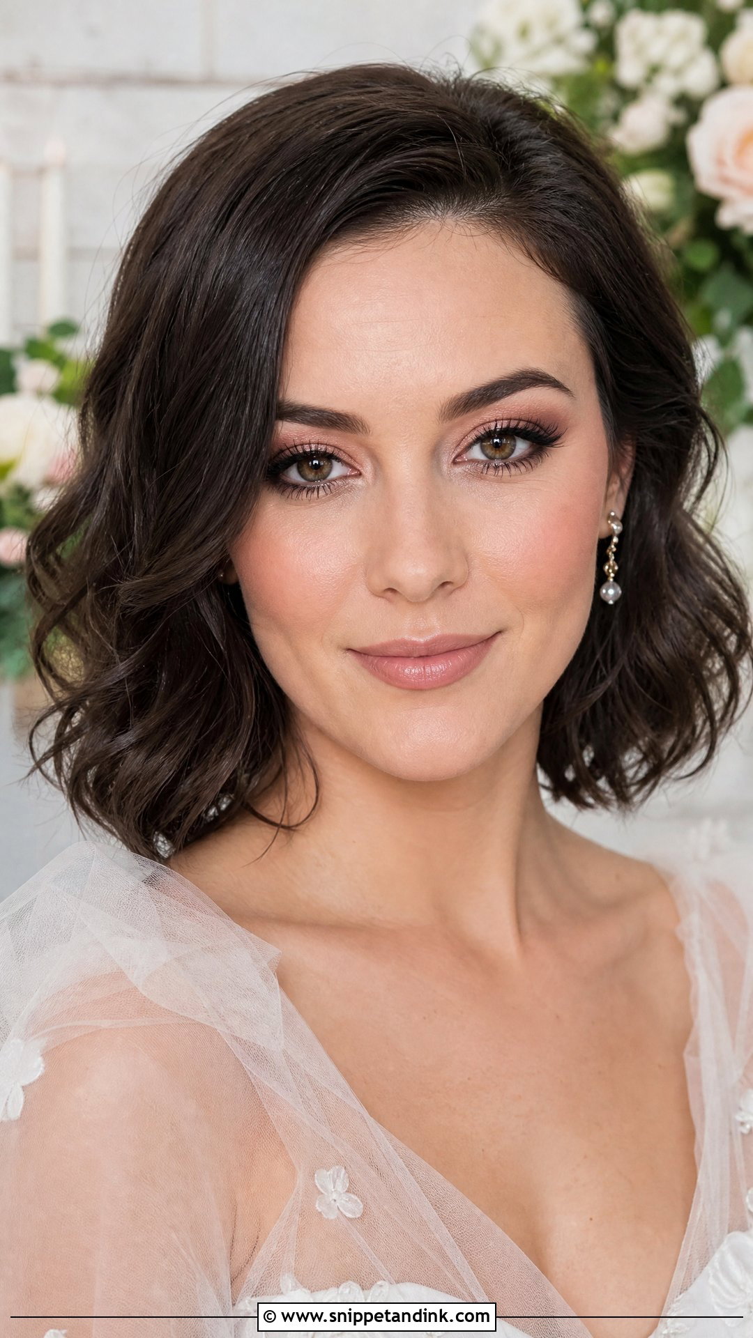 Rose Nude Bridal Makeup For Brown Eyes - Snippet and Ink - 20 Natural Wedding Makeup for Brown Eyes and Brunettes Dark Hair