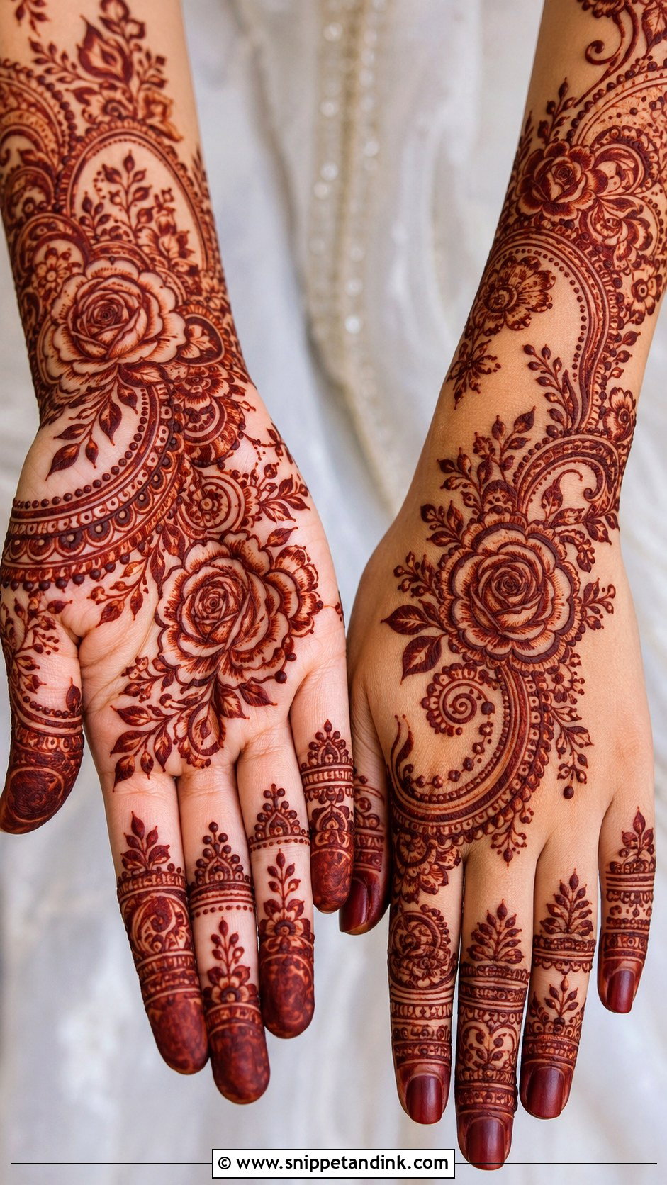 Rose Paisley Mehndi Design - Snippet and Ink - 35 Rose Mehndi Designs