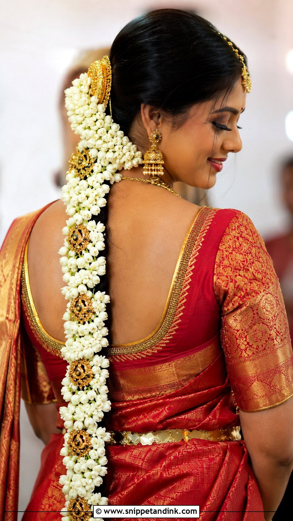 Rose Poola Jada - Snippet and Ink - 15 South Indian Bridal Hair Flowers Ideas